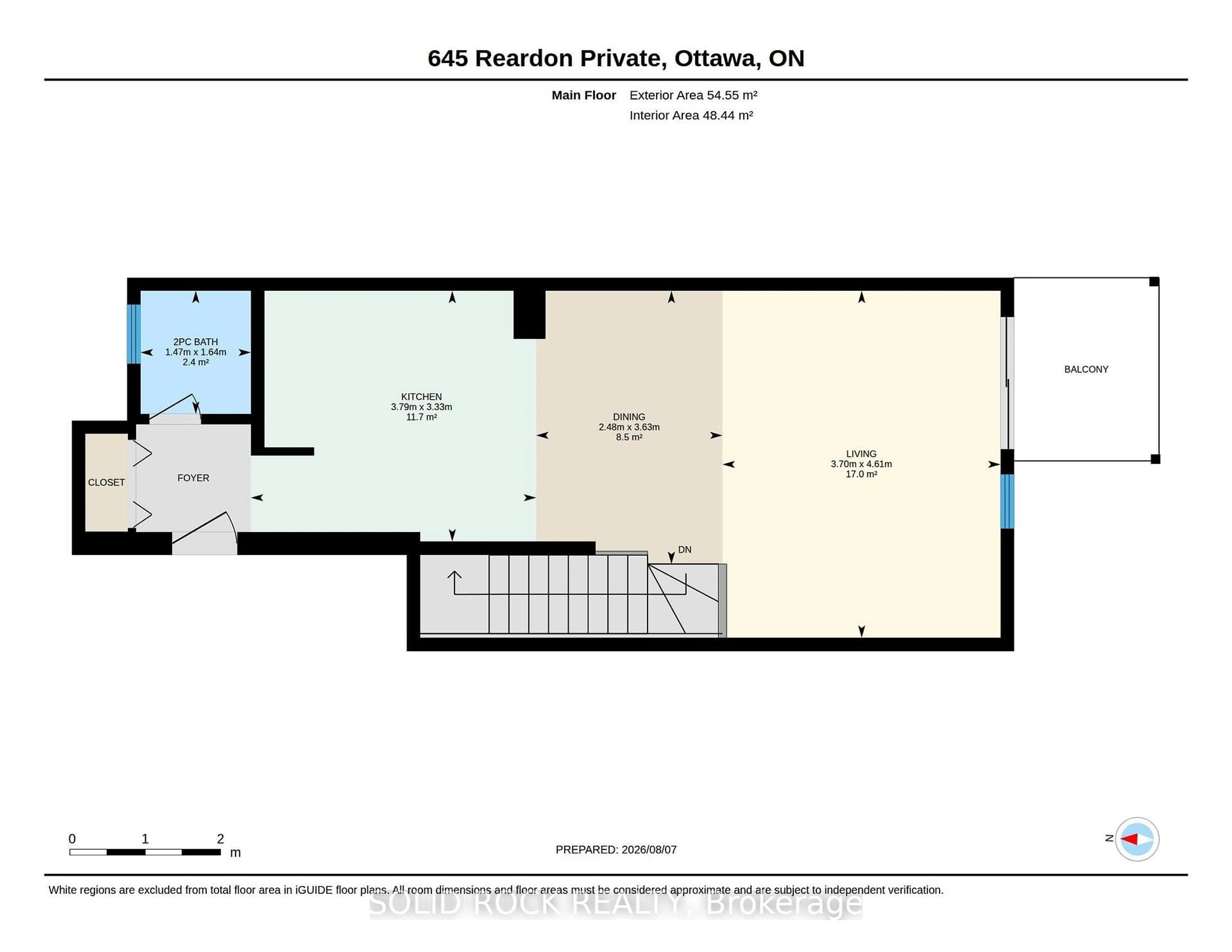 Floor plan for 645 Reardon Private, Ottawa Ontario K1V 2K8