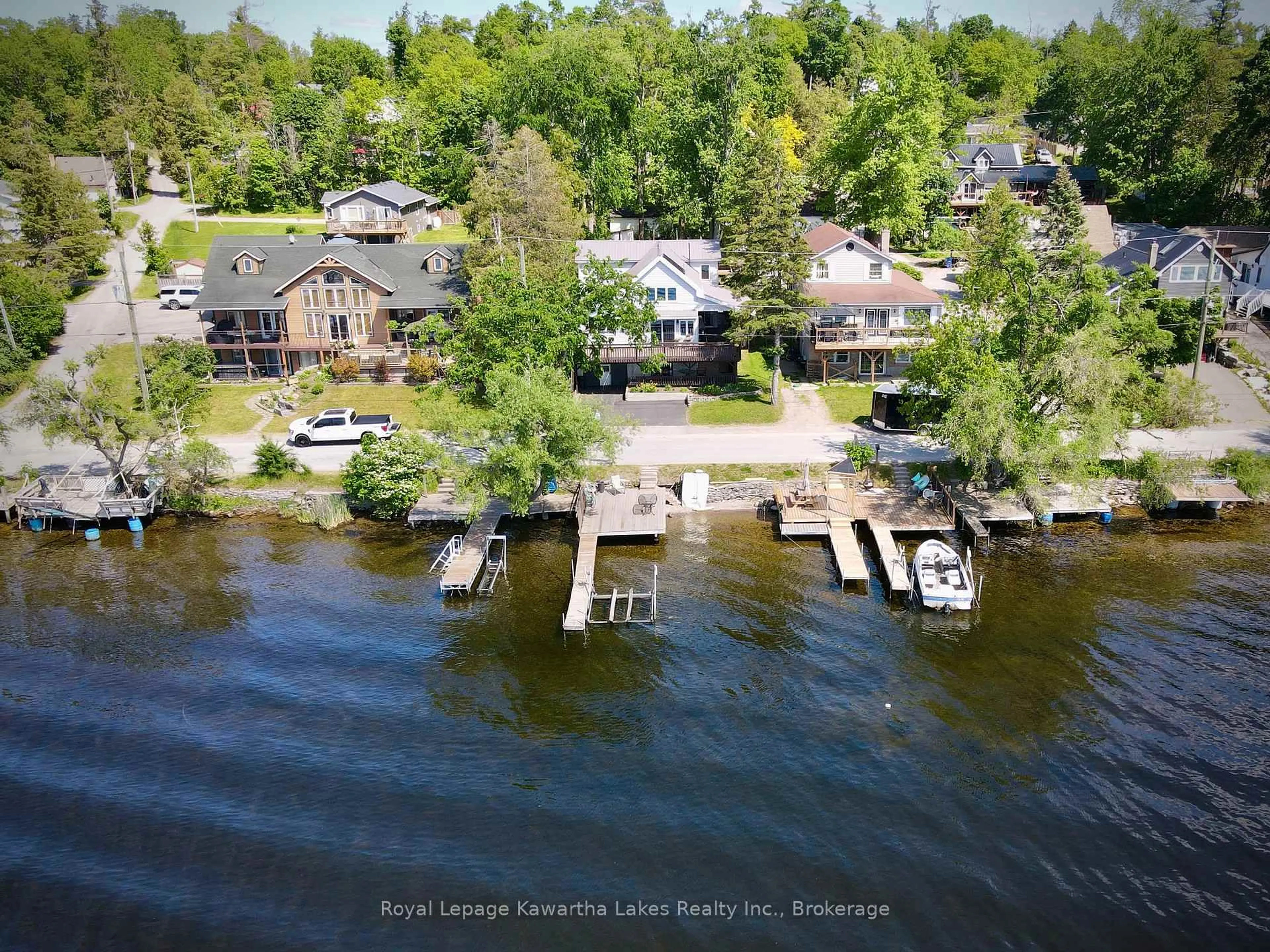 A pic from outside/outdoor area/front of a property/back of a property/a pic from drone, water/lake/river/ocean view for 67 Hazel St, Kawartha Lakes Ontario K0M 1L0