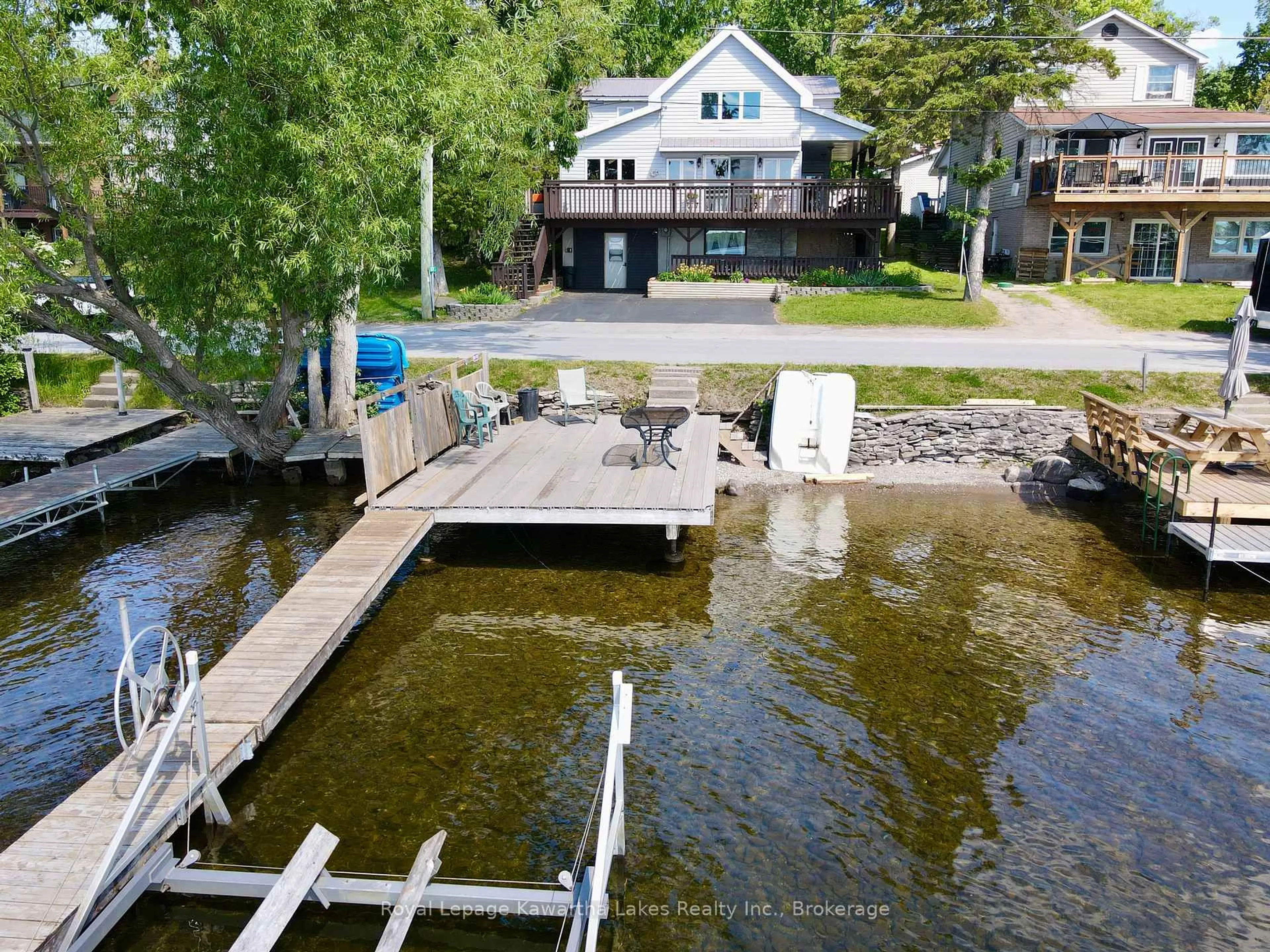 A pic from outside/outdoor area/front of a property/back of a property/a pic from drone, water/lake/river/ocean view for 67 Hazel St, Kawartha Lakes Ontario K0M 1L0