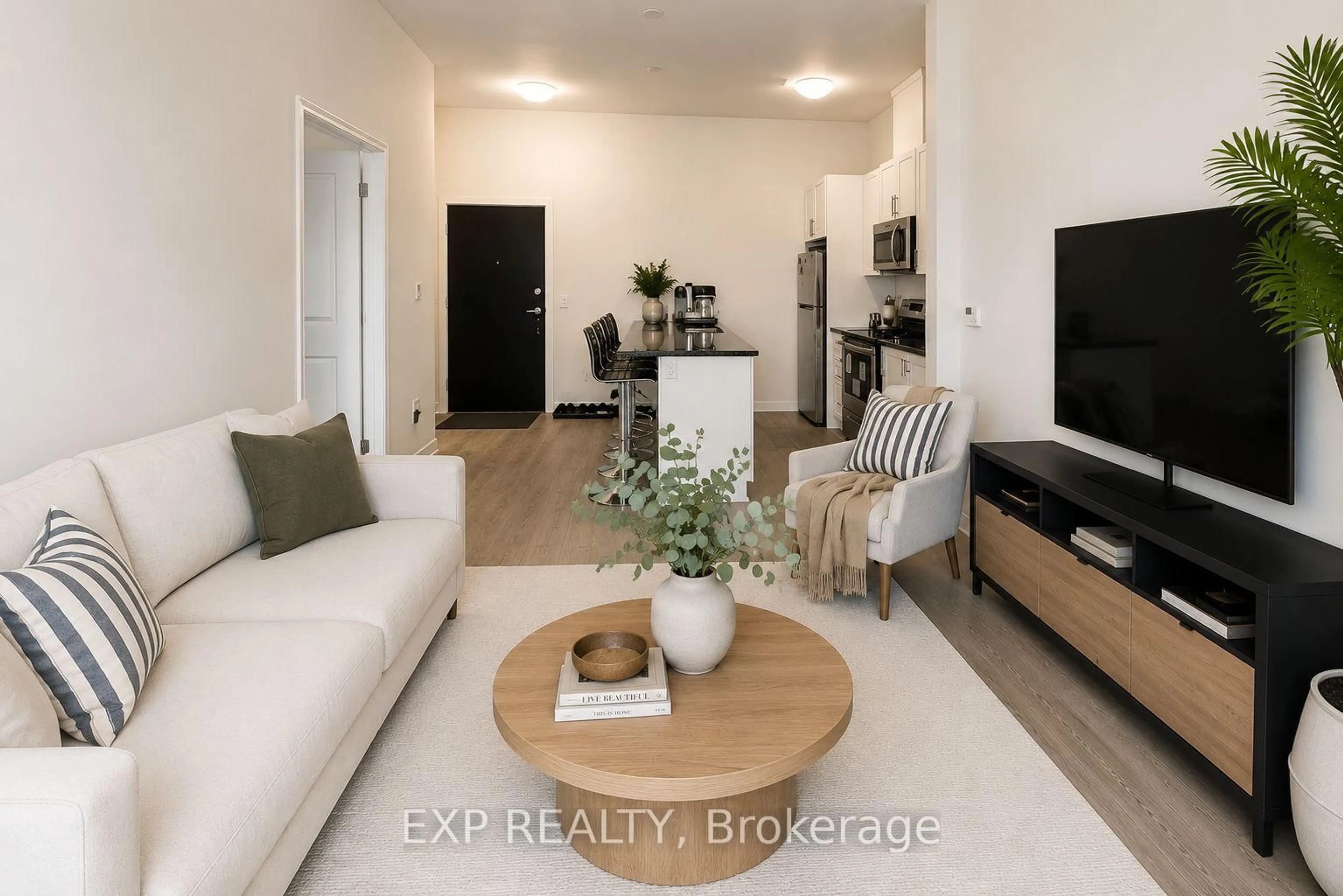 Living room with furniture, unknown for 2750 King St #102, Hamilton Ontario L8G 0B8