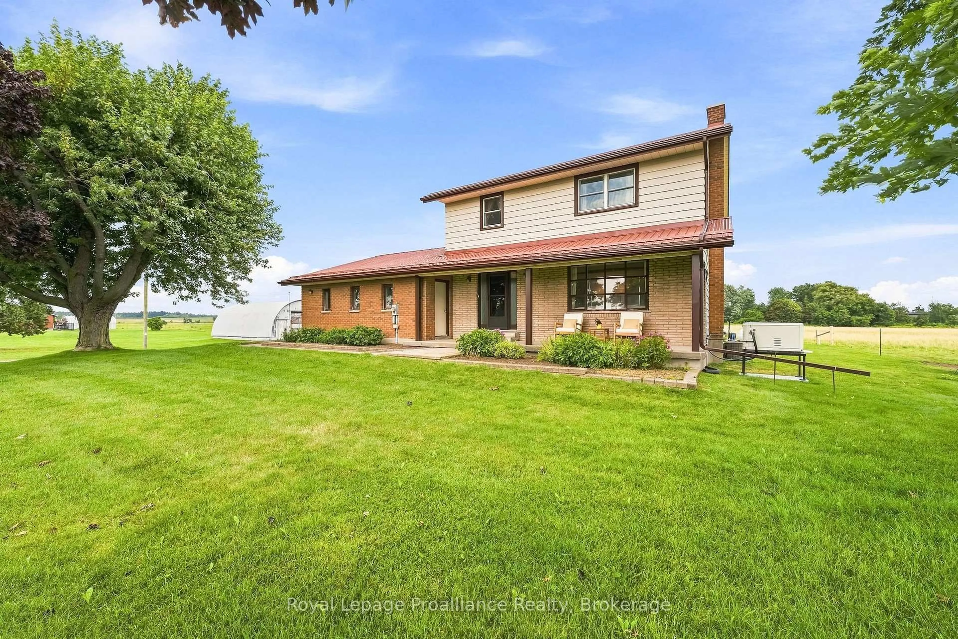 A pic from outside/outdoor area/front of a property/back of a property/a pic from drone, water/lake/river/ocean view for 499 McMaster Rd, Quinte West Ontario K8V 0N4
