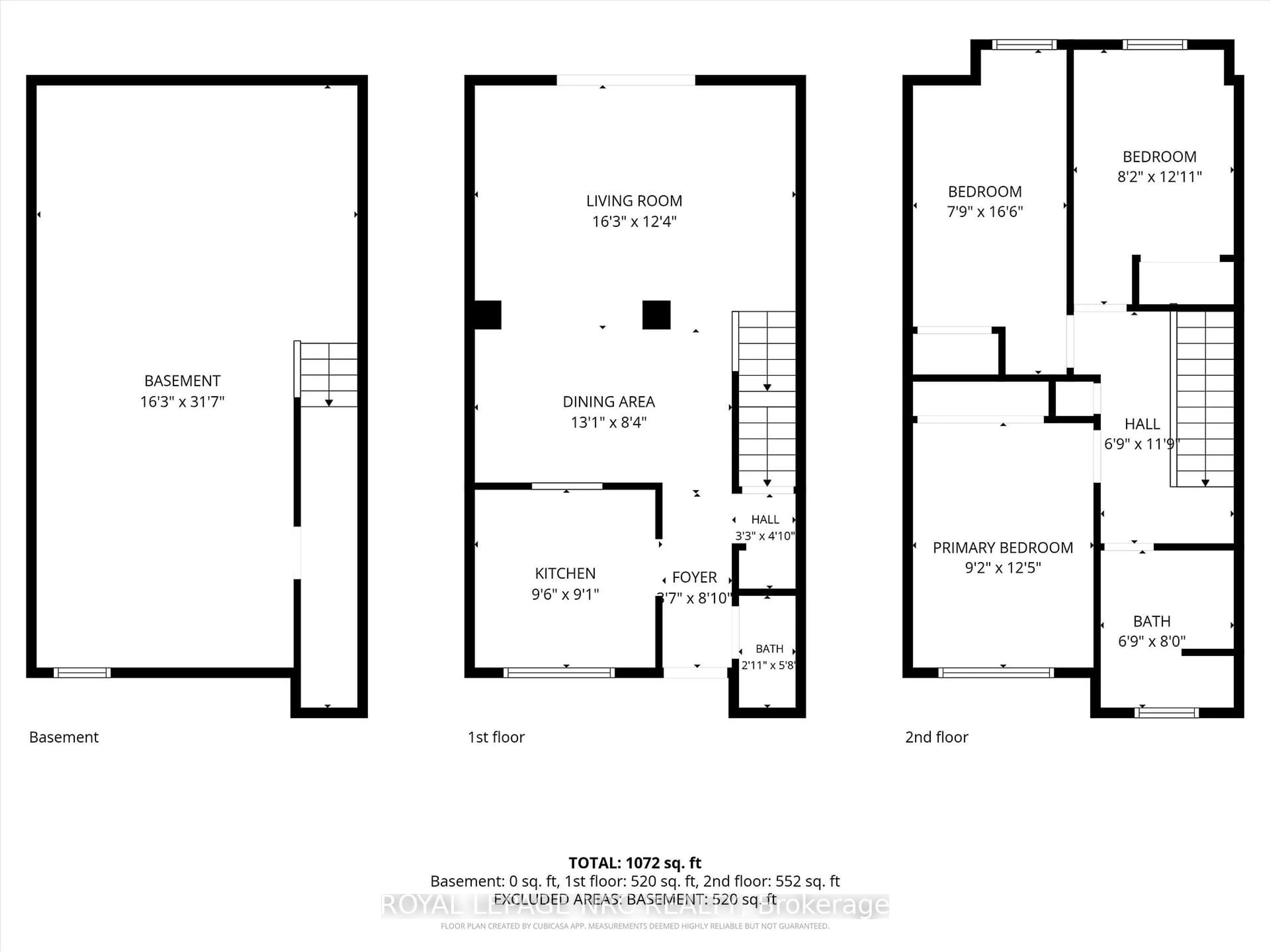 Floor plan for 6767 Thorold Stone Rd #6, Niagara Falls Ontario L2J 3W9