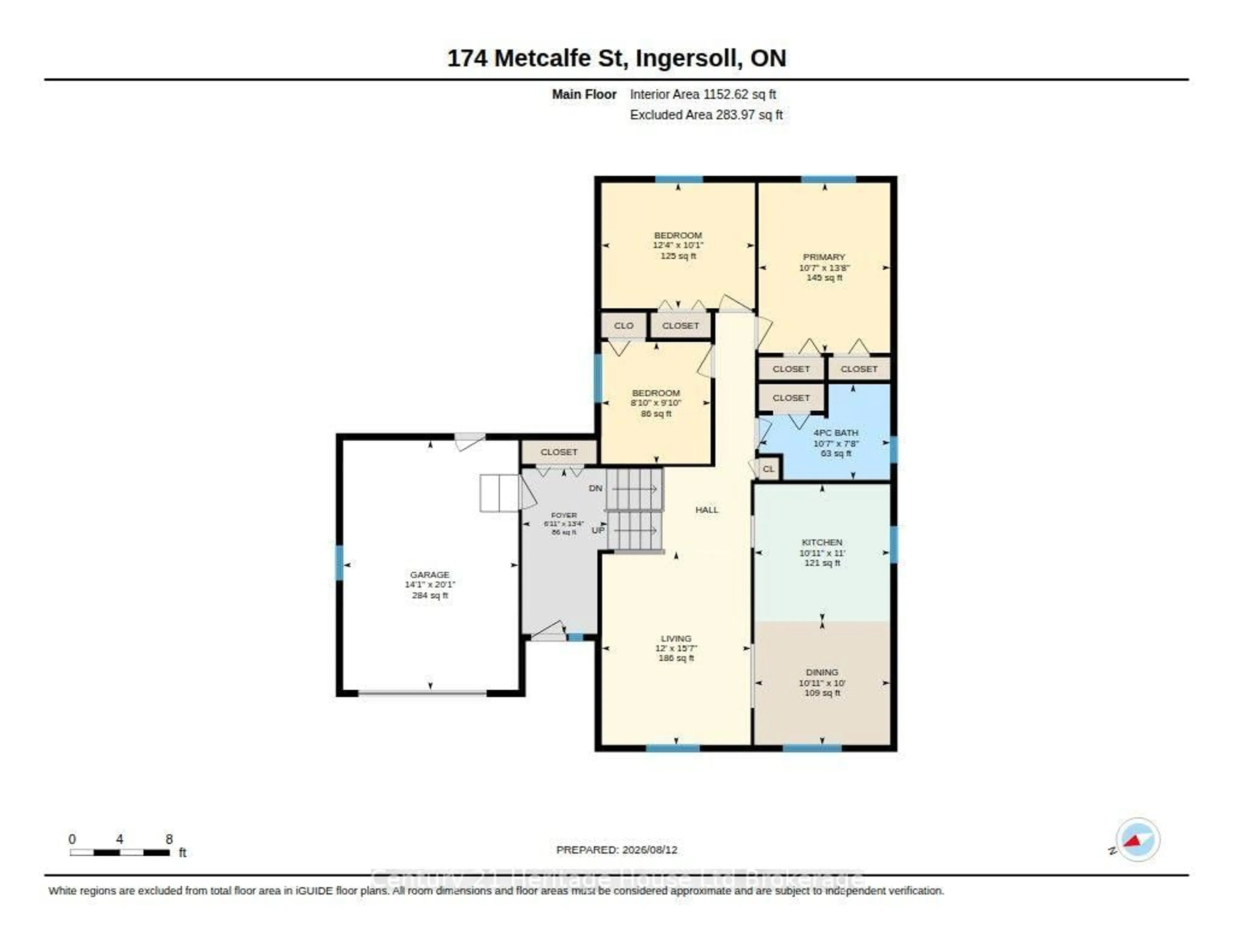 Floor plan for 174 Metcalfe St, Ingersoll Ontario N5C 1M9