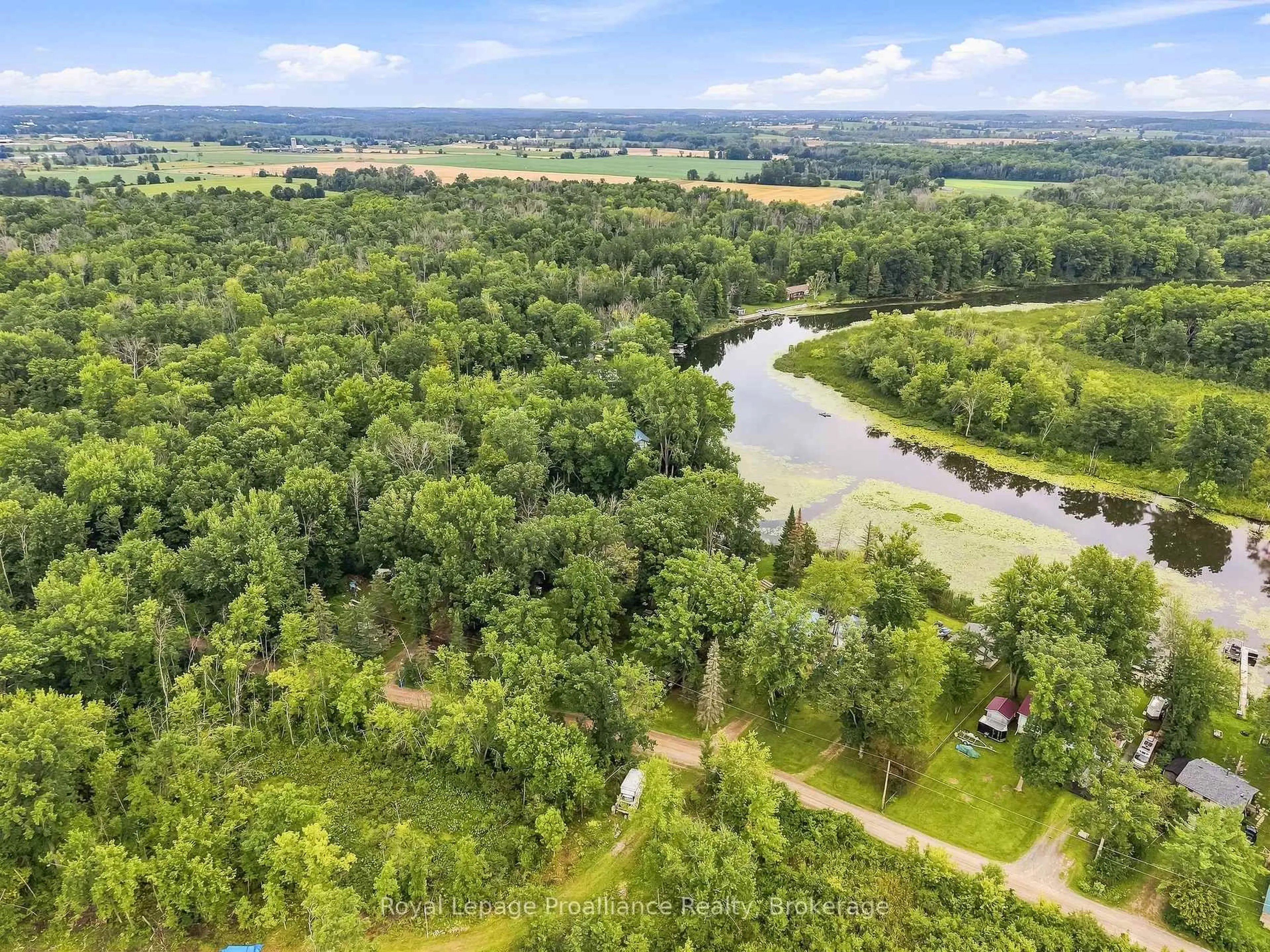 A pic from outside/outdoor area/front of a property/back of a property/a pic from drone, water/lake/river/ocean view for 43 Laguna Rd, Trent Hills Ontario K0L 1L0