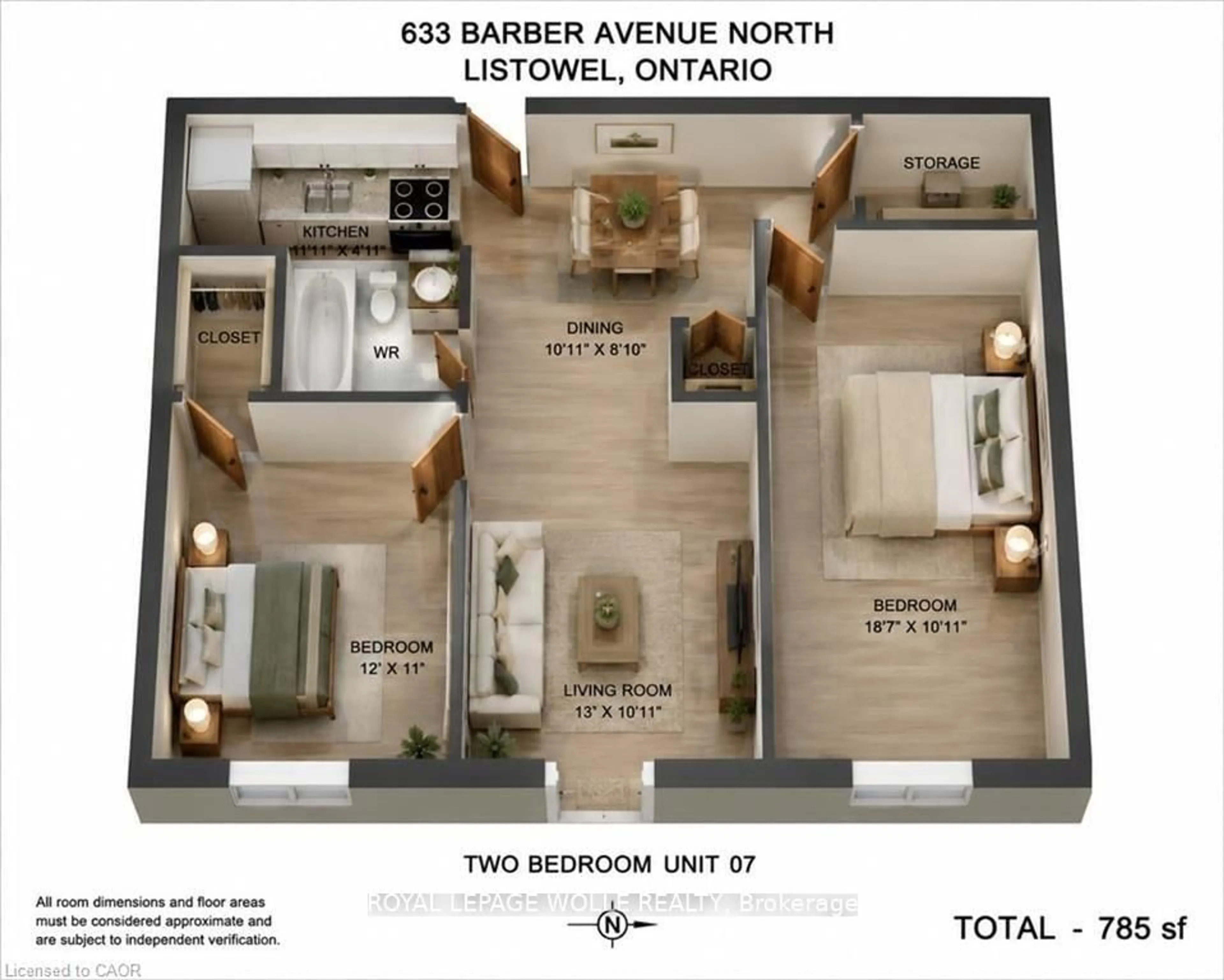 Floor plan for 633 Barber Ave #7, North Perth Ontario N4W 1S4