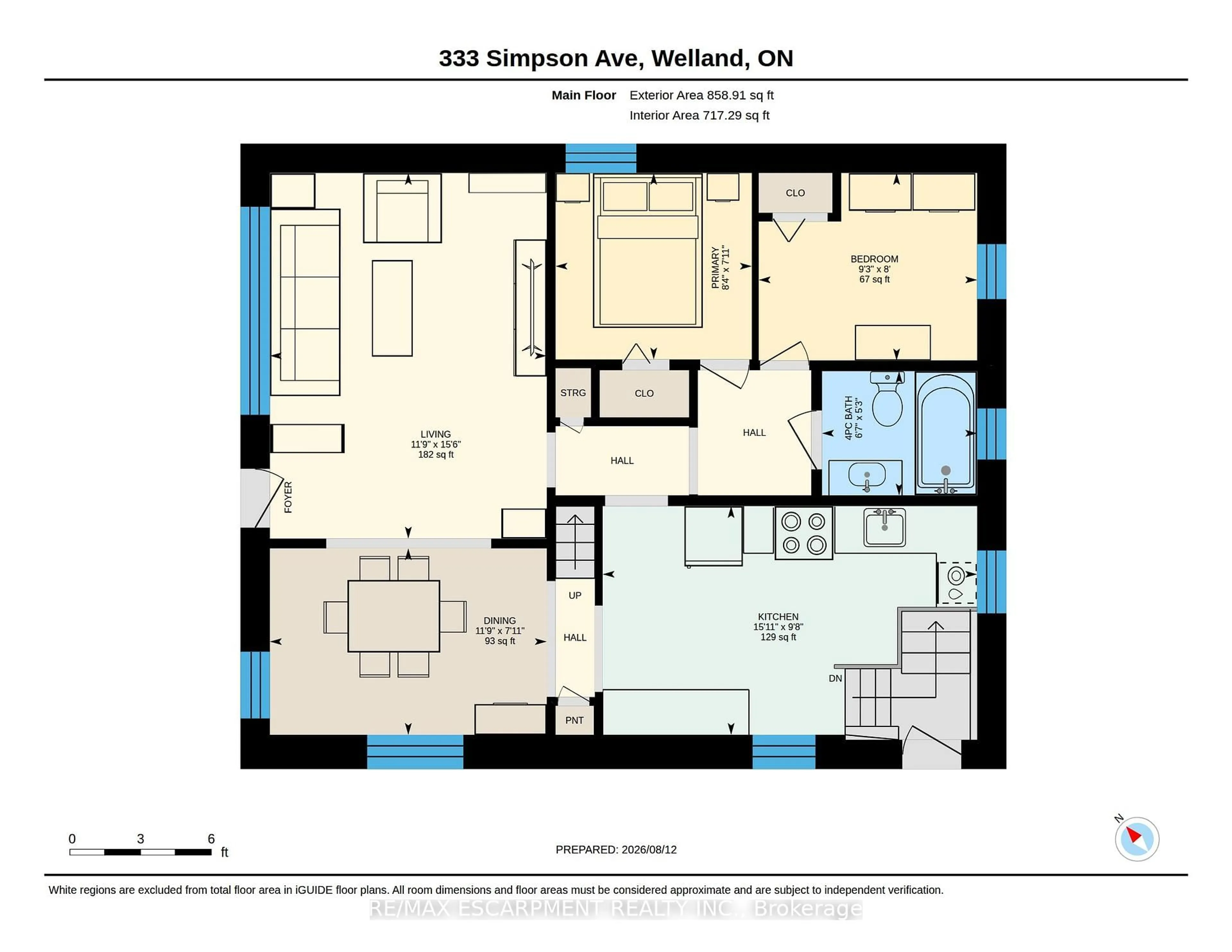 Floor plan for 333 Simpson Ave, Welland Ontario L3B 4Y7