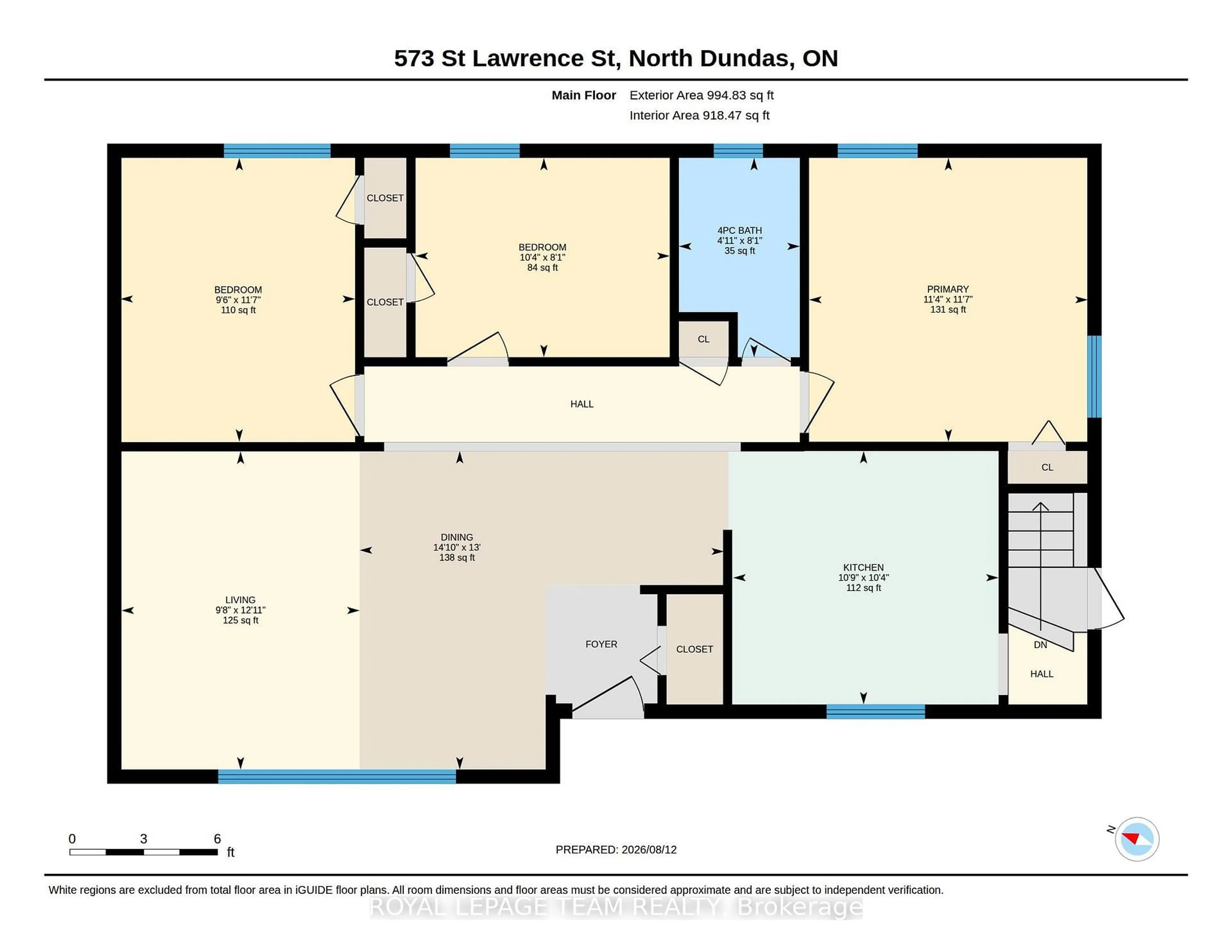 Floor plan for 573 St Lawrence St, North Dundas Ontario K0C 2K0