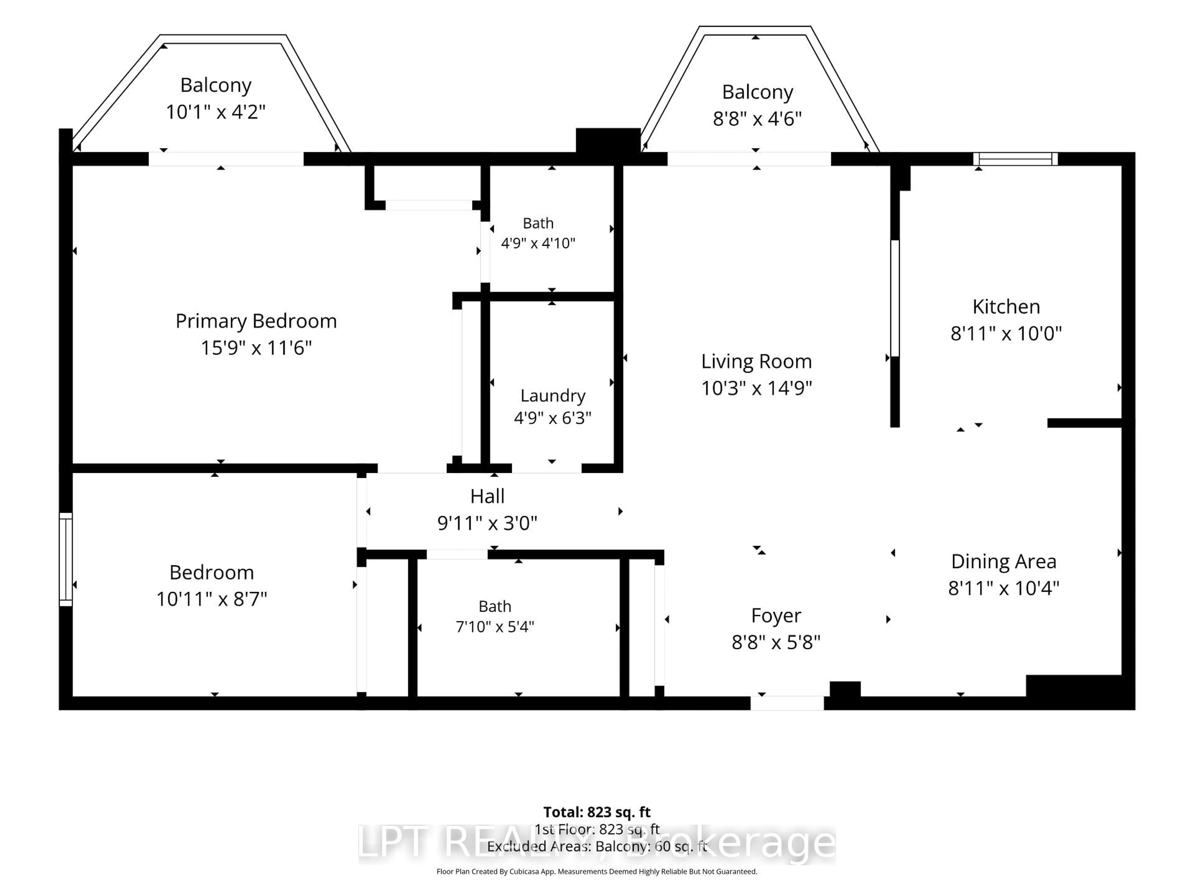 Floor plan for 50 Burnside Ave #203, Ottawa Ontario K1Y 2M2