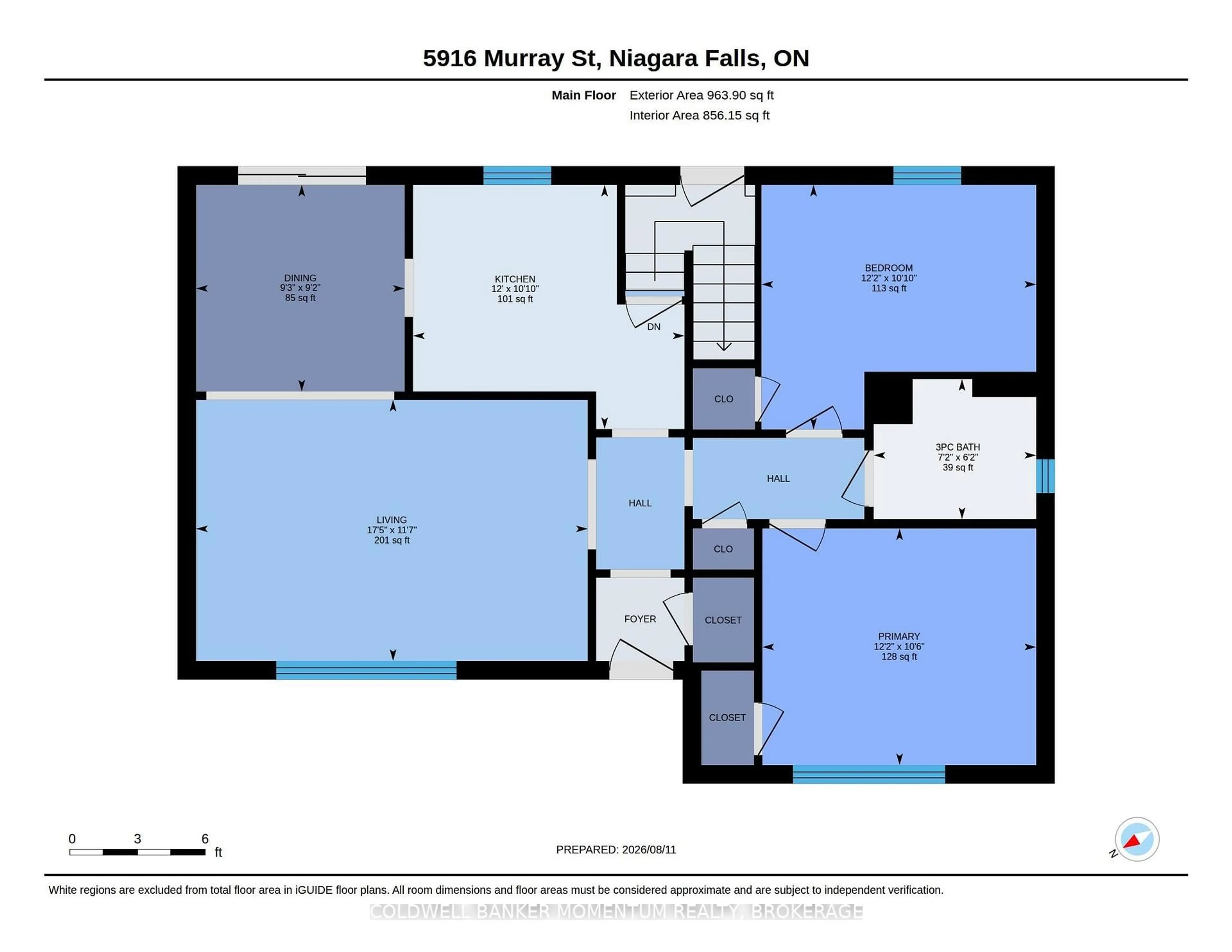 Floor plan for 5916 Murray St, Niagara Falls Ontario L2G 2J8