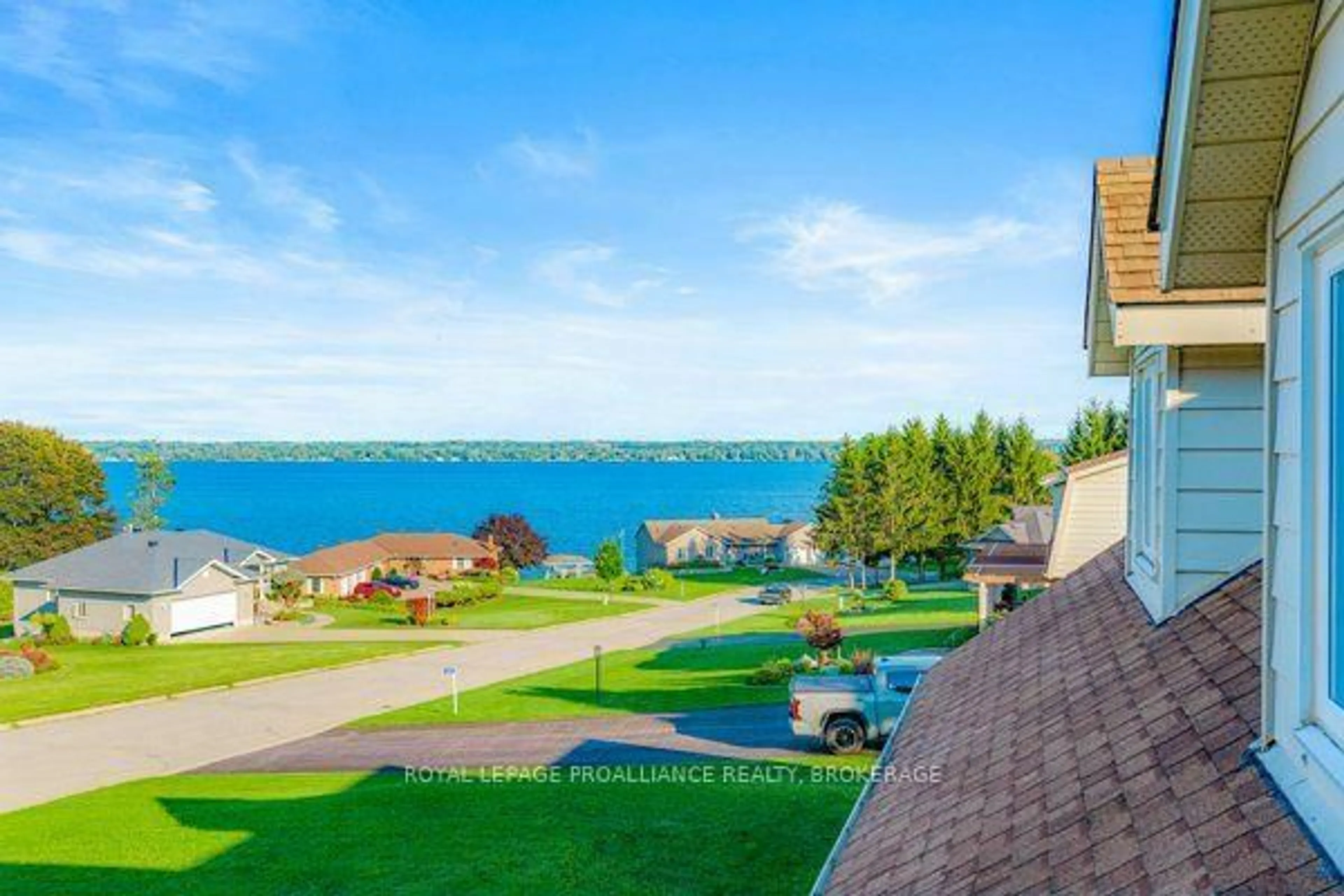 A pic from outside/outdoor area/front of a property/back of a property/a pic from drone, water/lake/river/ocean view for 1102 Burnside Dr, Augusta Ontario K6V 5T1