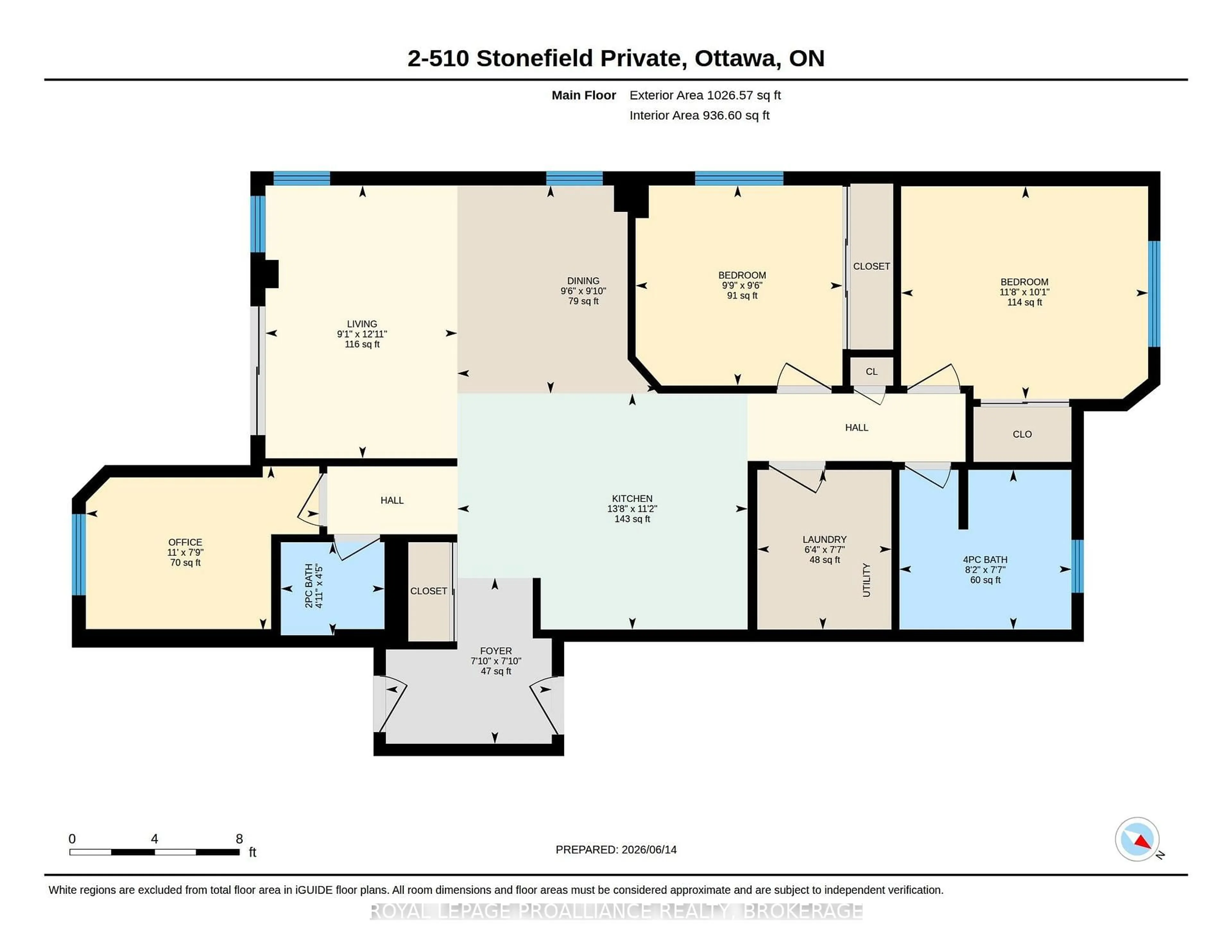 Floor plan for 510 Stonefield Private #2, Ottawa Ontario K2G 4R3
