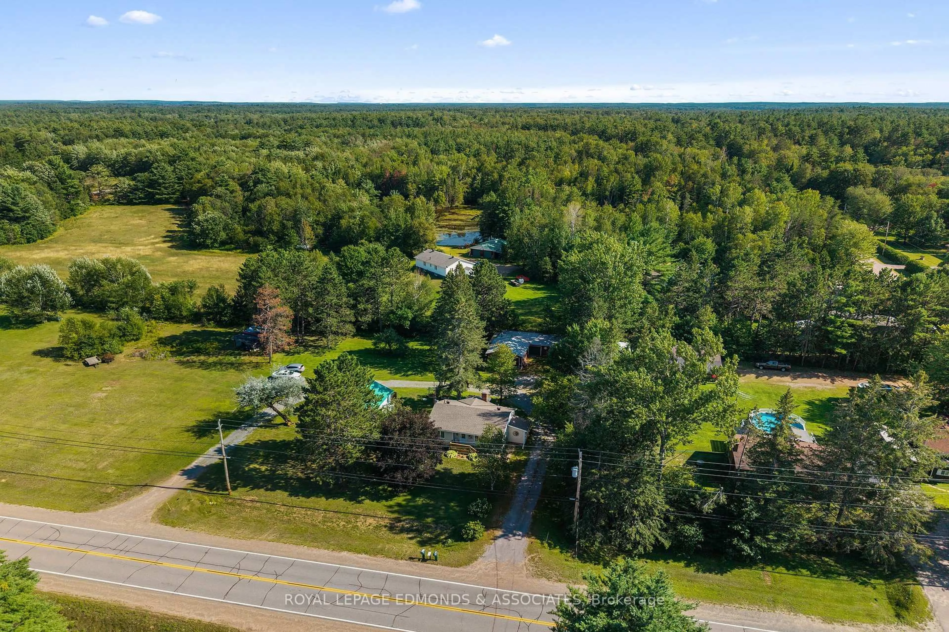A pic from outside/outdoor area/front of a property/back of a property/a pic from drone, forest/trees view for 11132 & 11140 Round Lake Rd, Pembroke Ontario K8A 6W8