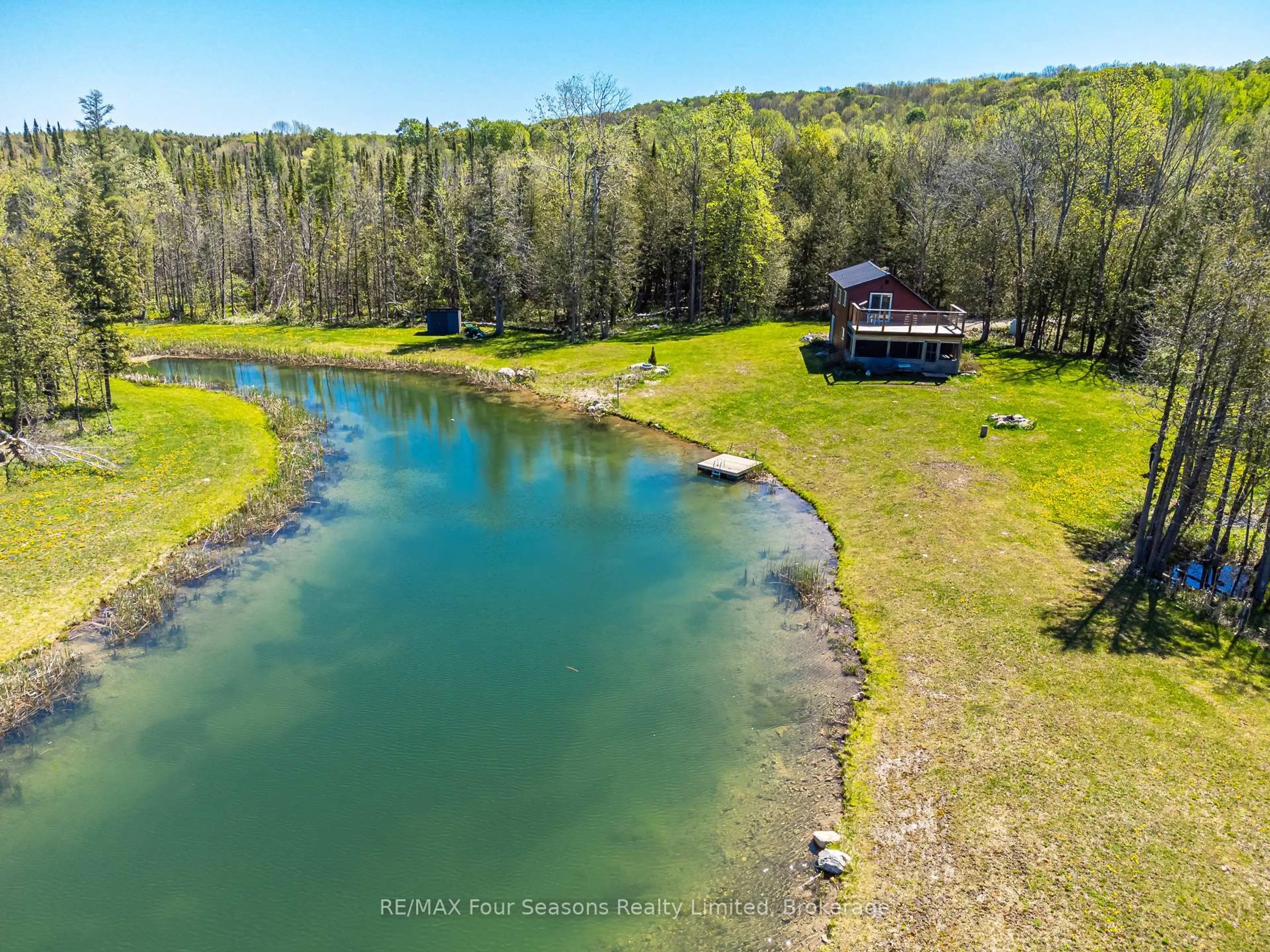 A pic from outside/outdoor area/front of a property/back of a property/a pic from drone, water/lake/river/ocean view for 025359 Euph-St Vincent Townline, Meaford Ontario N4L 1W5