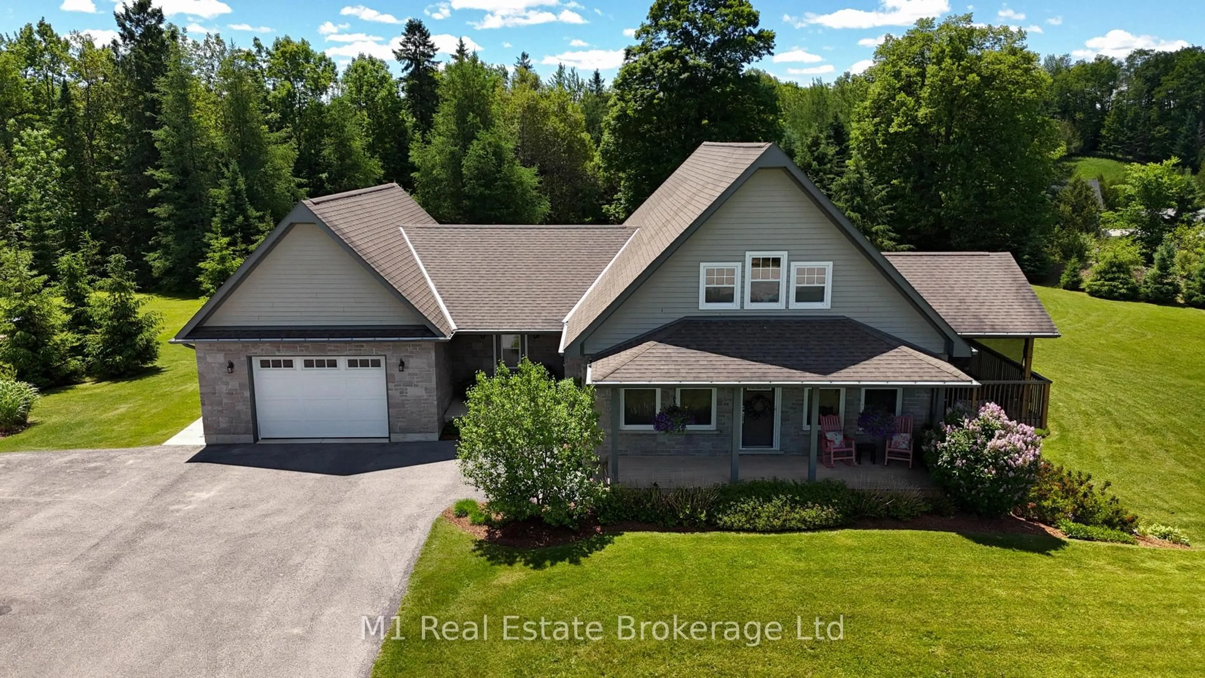 A pic from outside/outdoor area/front of a property/back of a property/a pic from drone, street for 156 Highland Dr, West Grey Ontario N0C 1H0
