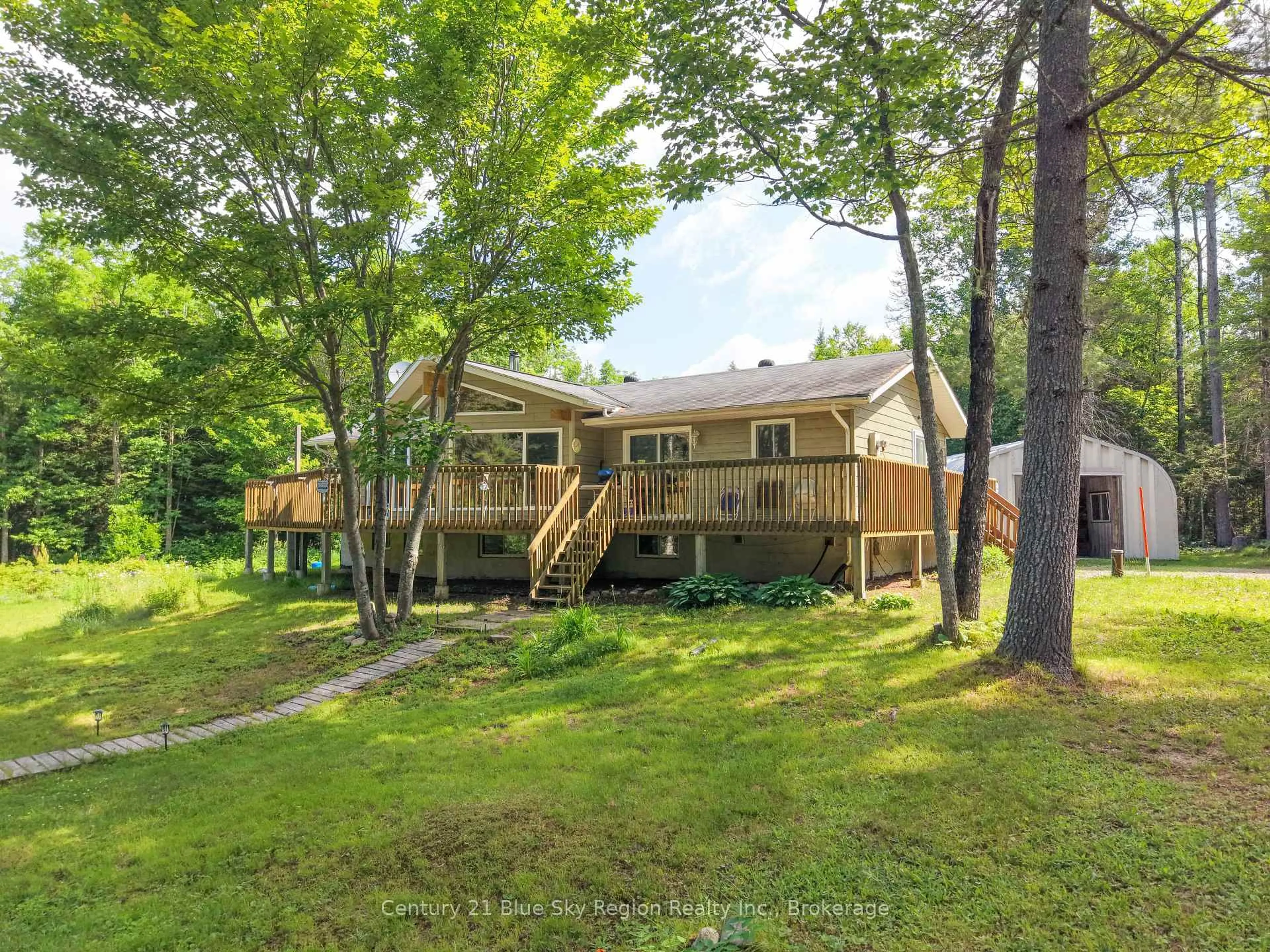 A pic from outside/outdoor area/front of a property/back of a property/a pic from drone, forest/trees view for 4233 Highway 630, Mattawa Ontario P0H 1V0
