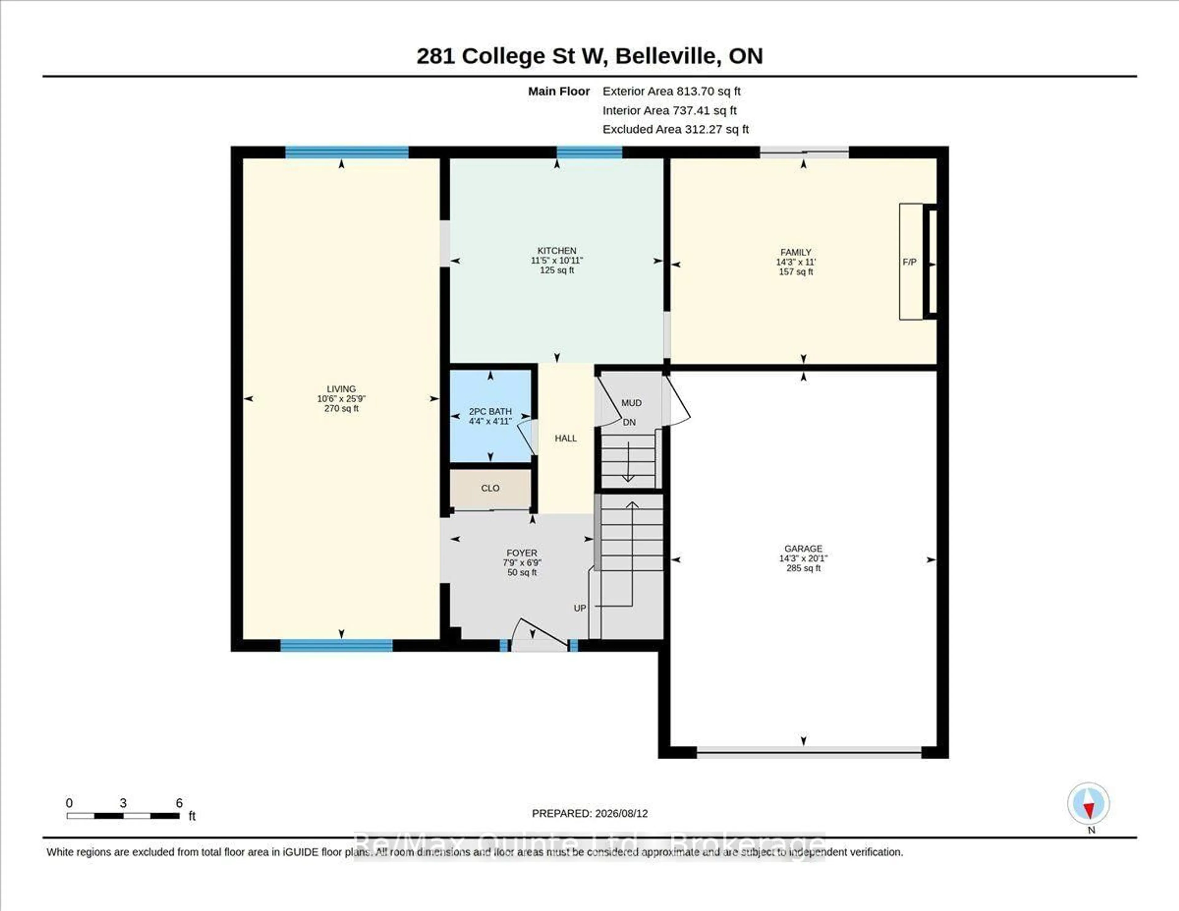 Floor plan for 281 College St, Belleville Ontario K8P 4Z6