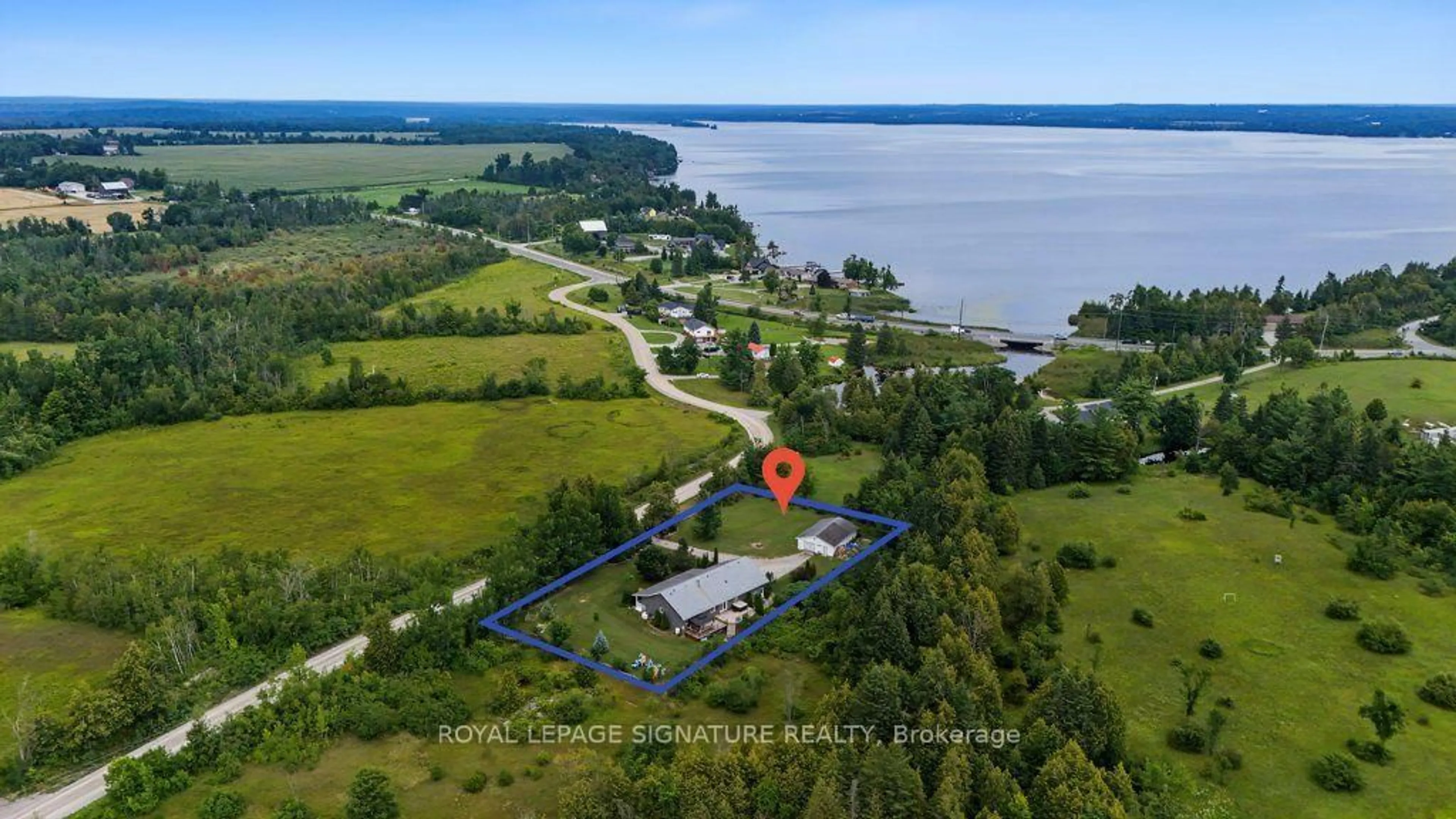 A pic from outside/outdoor area/front of a property/back of a property/a pic from drone, water/lake/river/ocean view for 110 Pearns Rd, Kawartha Lakes Ontario K0M 1N0