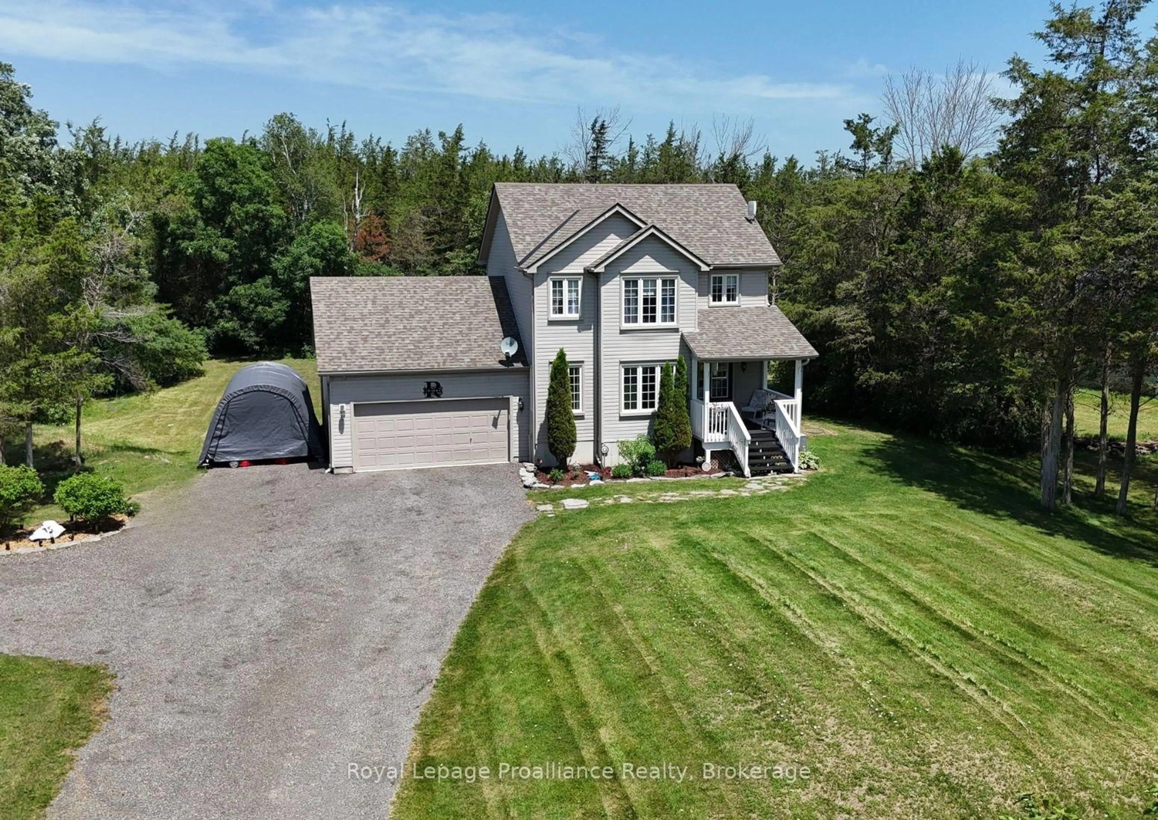 A pic from outside/outdoor area/front of a property/back of a property/a pic from drone, unknown for 75 Milligan Dr, Shannonville Ontario K0K 3A0