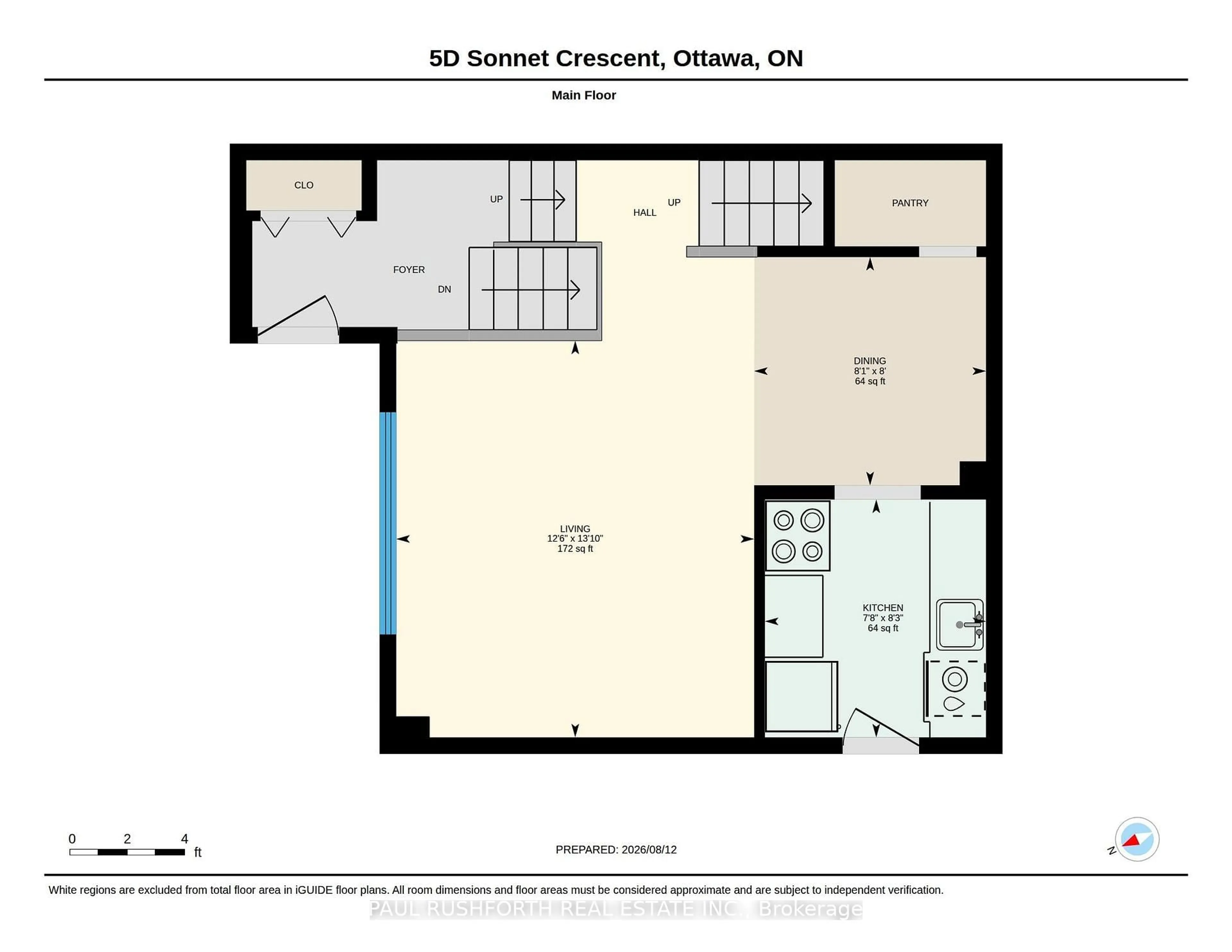 Floor plan for 5 Sonnet Cres #D, Ottawa Ontario K2H 8W8