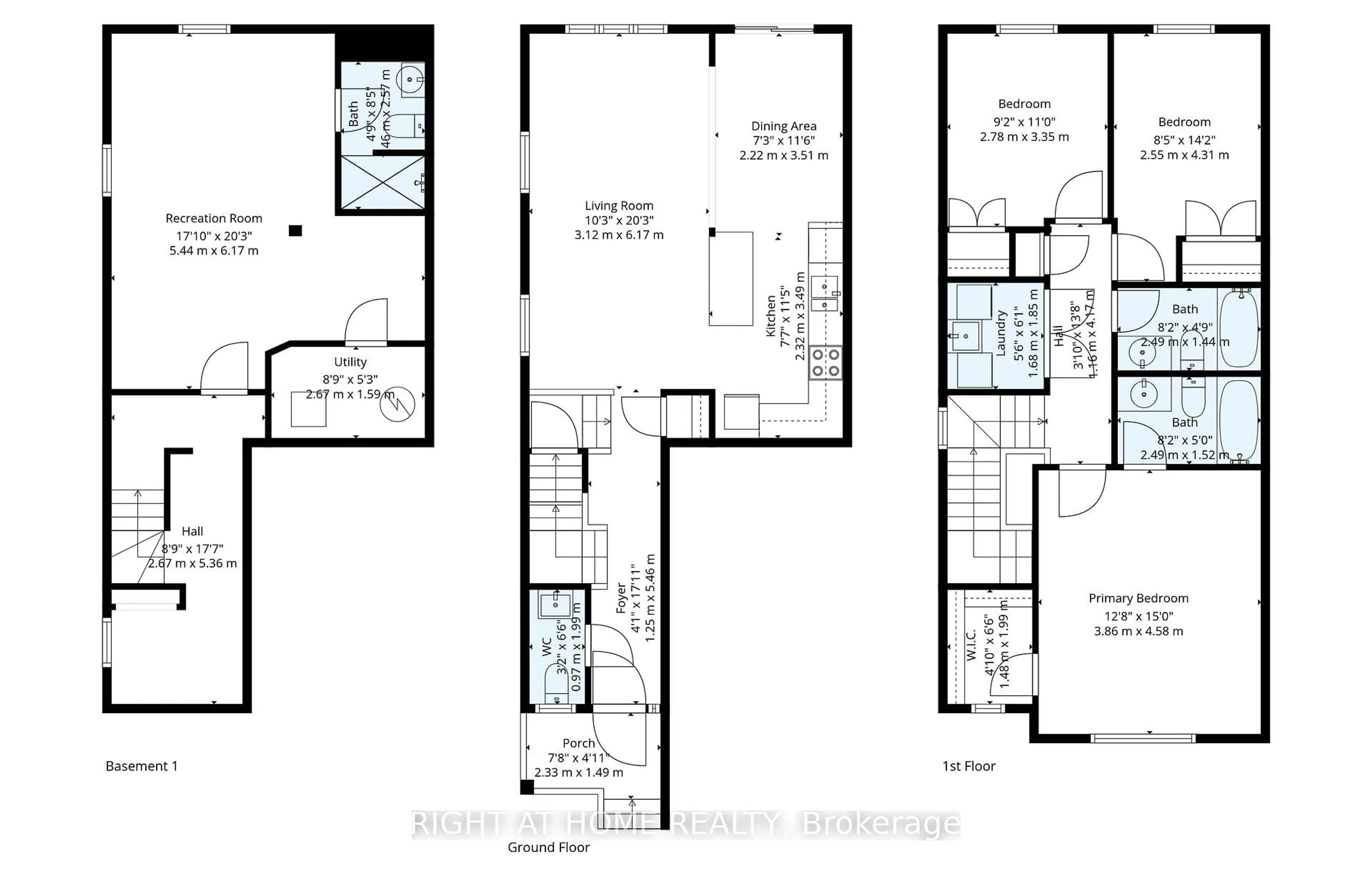 Floor plan for 32 Rolling Lane, Hamilton Ontario L8K 0A1