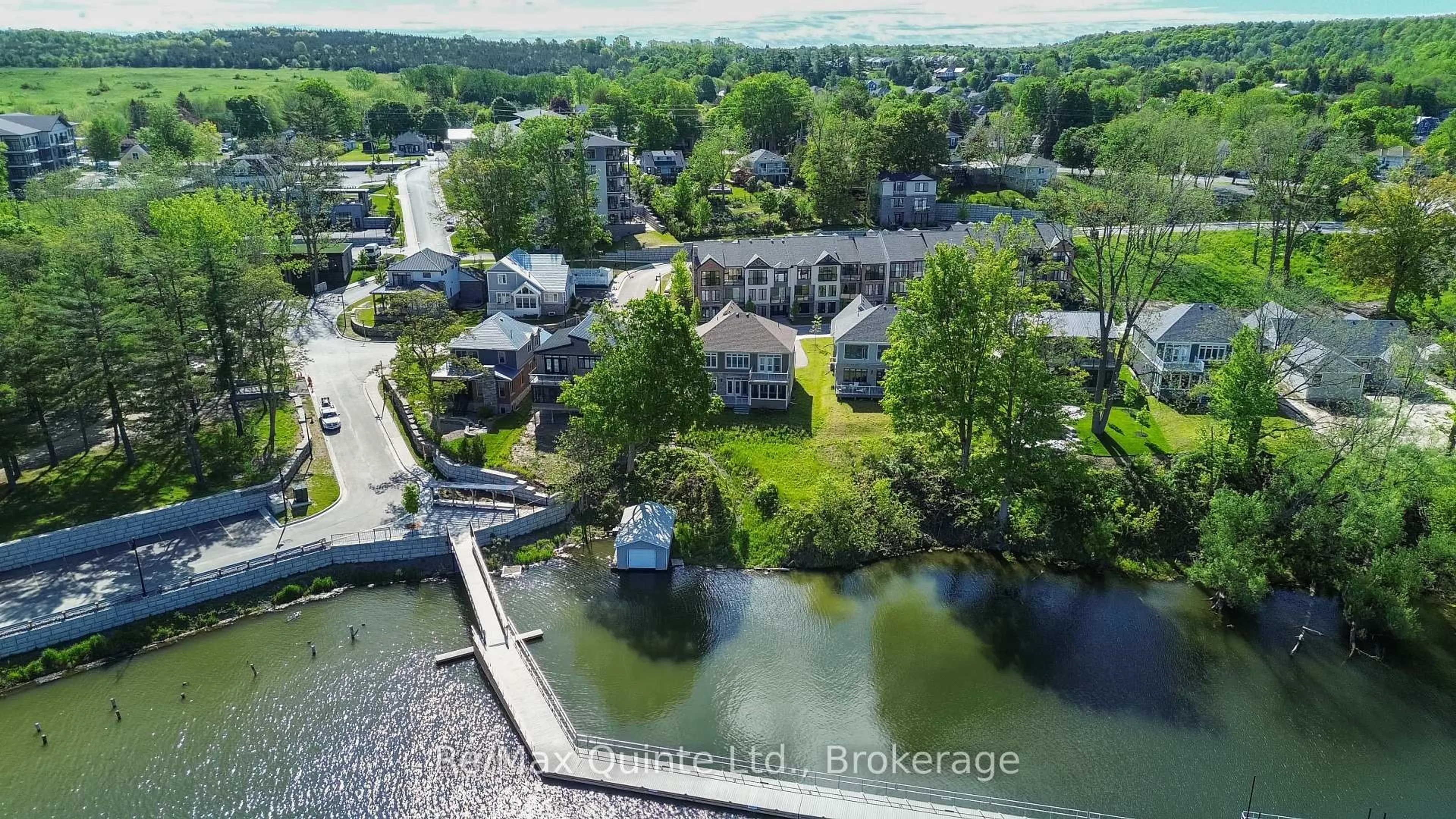 A pic from outside/outdoor area/front of a property/back of a property/a pic from drone, water/lake/river/ocean view for 125 Villeneuve Dr, Prince Edward County Ontario K0K 2T0