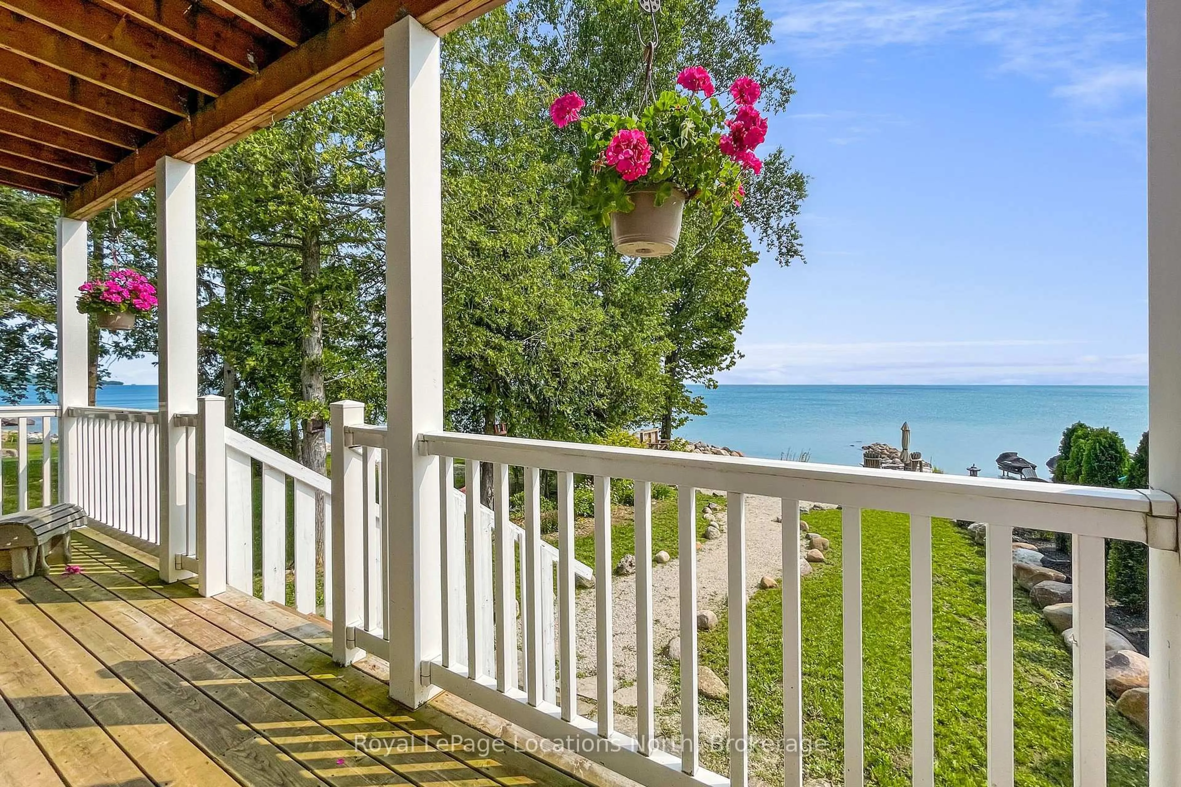 Patio, water/lake/river/ocean view for 108 Georgian Beach Lane, Meaford Ontario N4L 0A7
