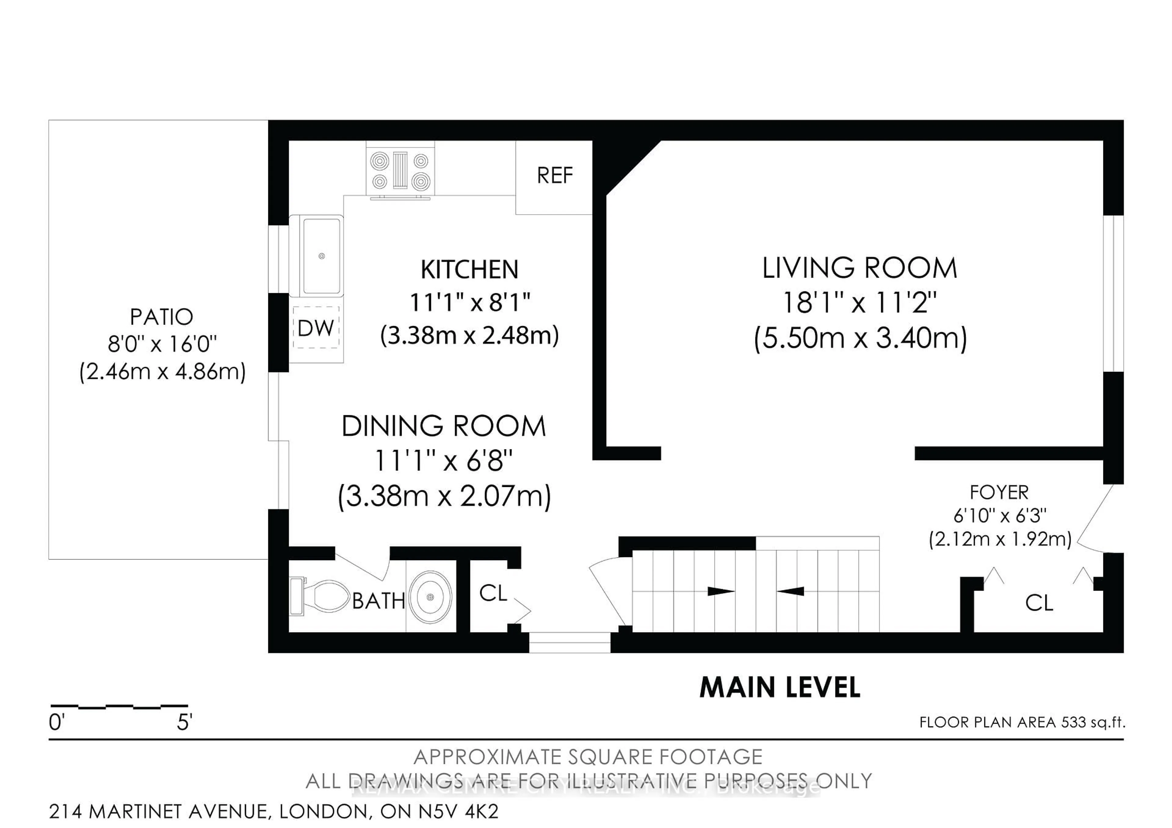 Floor plan for 214 Martinet Ave, London East Ontario N5V 4K2