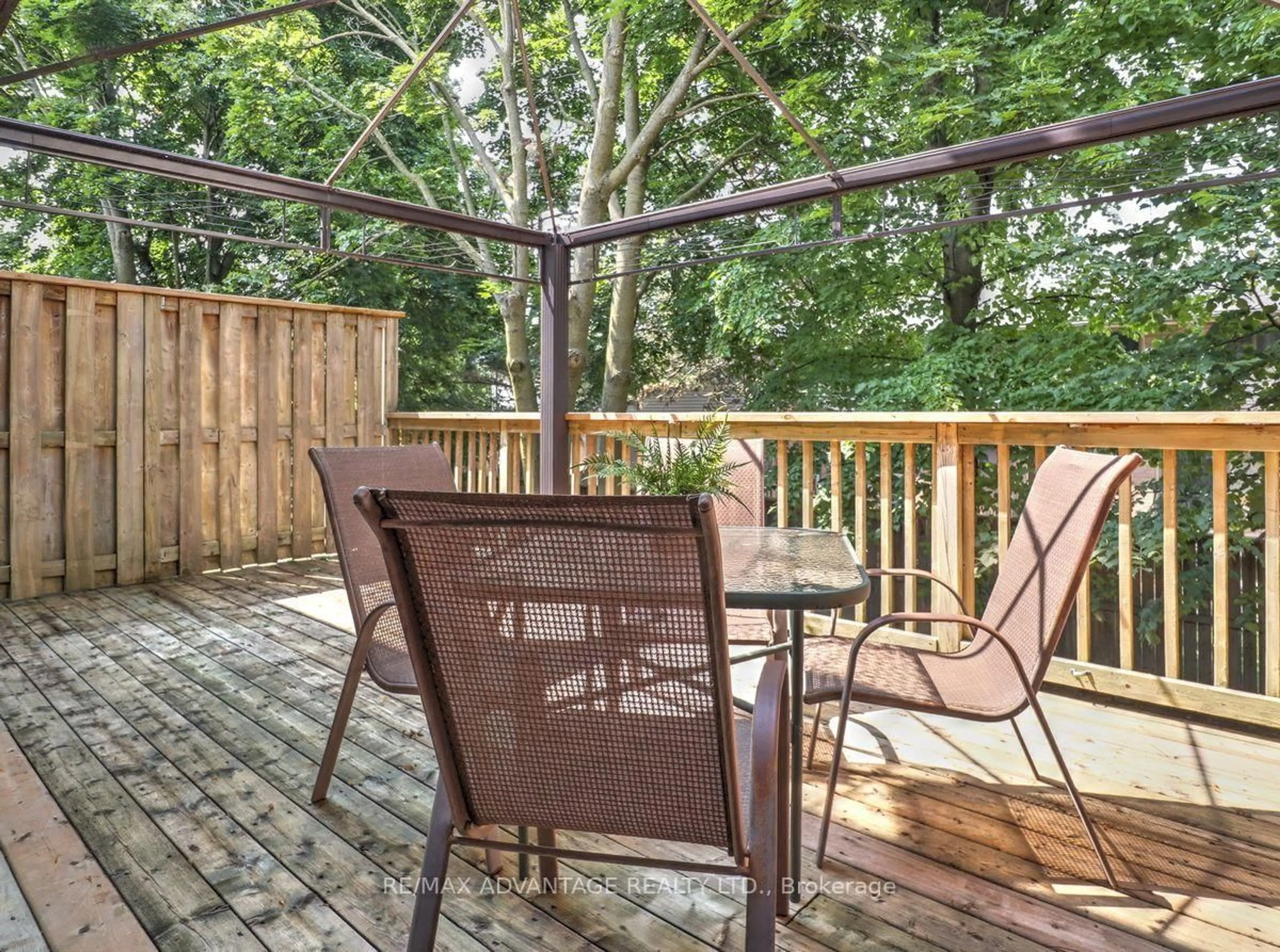 Patio, forest/trees view for 295 Wilkins St #43, London South Ontario N6C 5C1