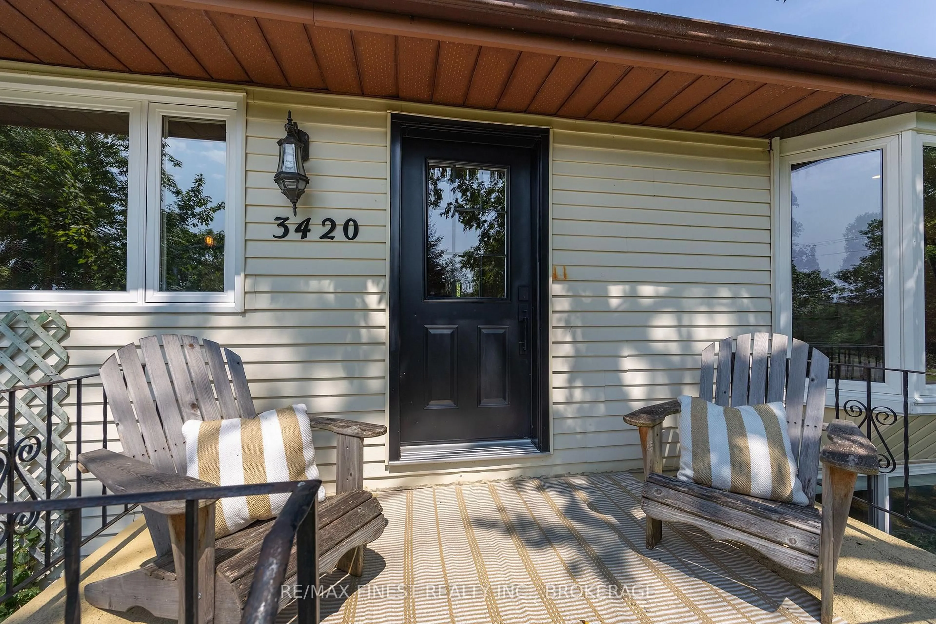 Patio, street for 3420 Round Lake Rd, Inverary Ontario K0H 1X0