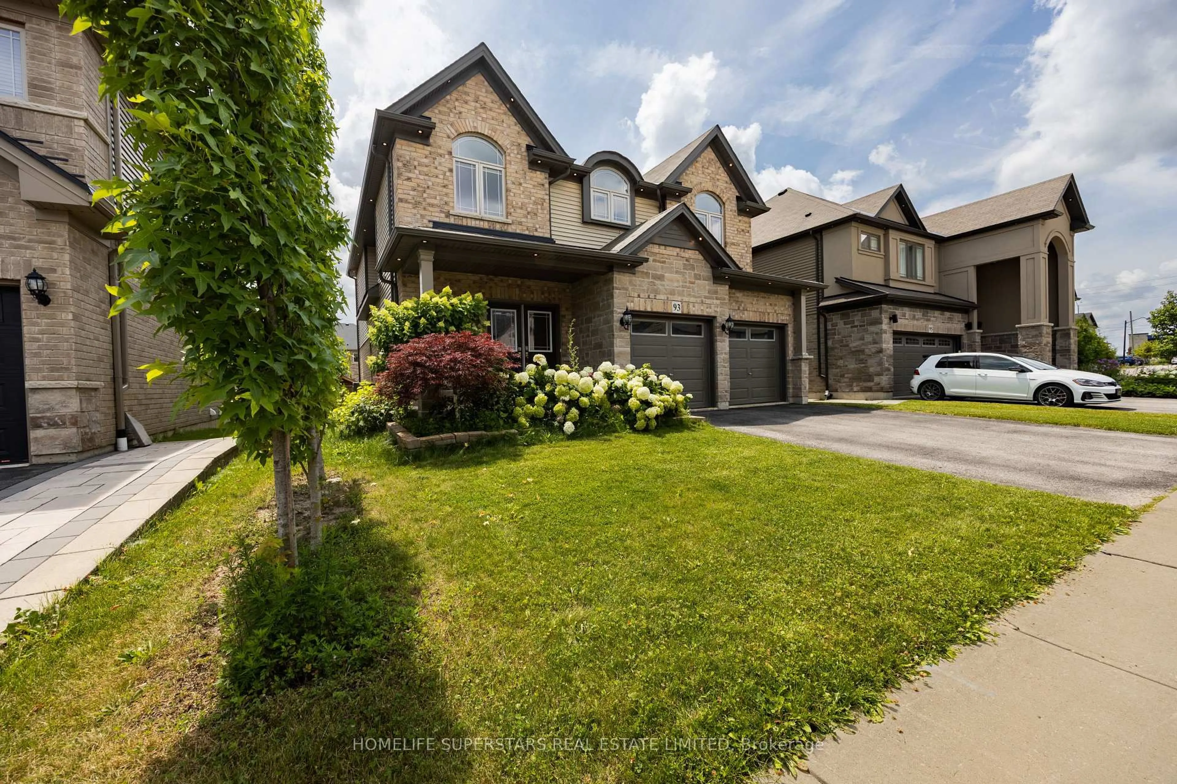 Home with brick exterior material, street for 93 Lorne Card Dr, Brant Ontario N3L 0E7