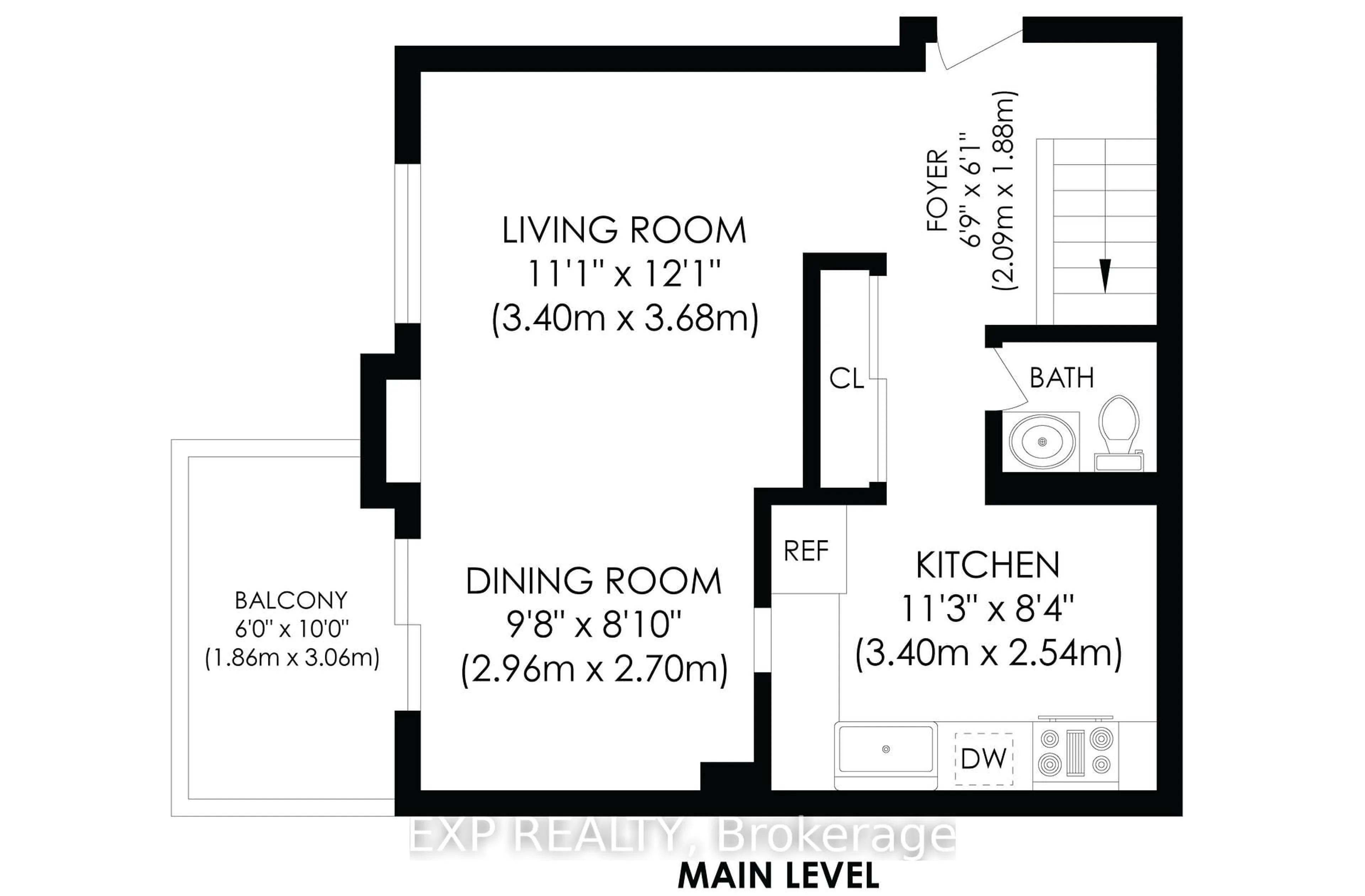 Floor plan for 320 Fenerty Crt #2, Ottawa Ontario K2L 3A8