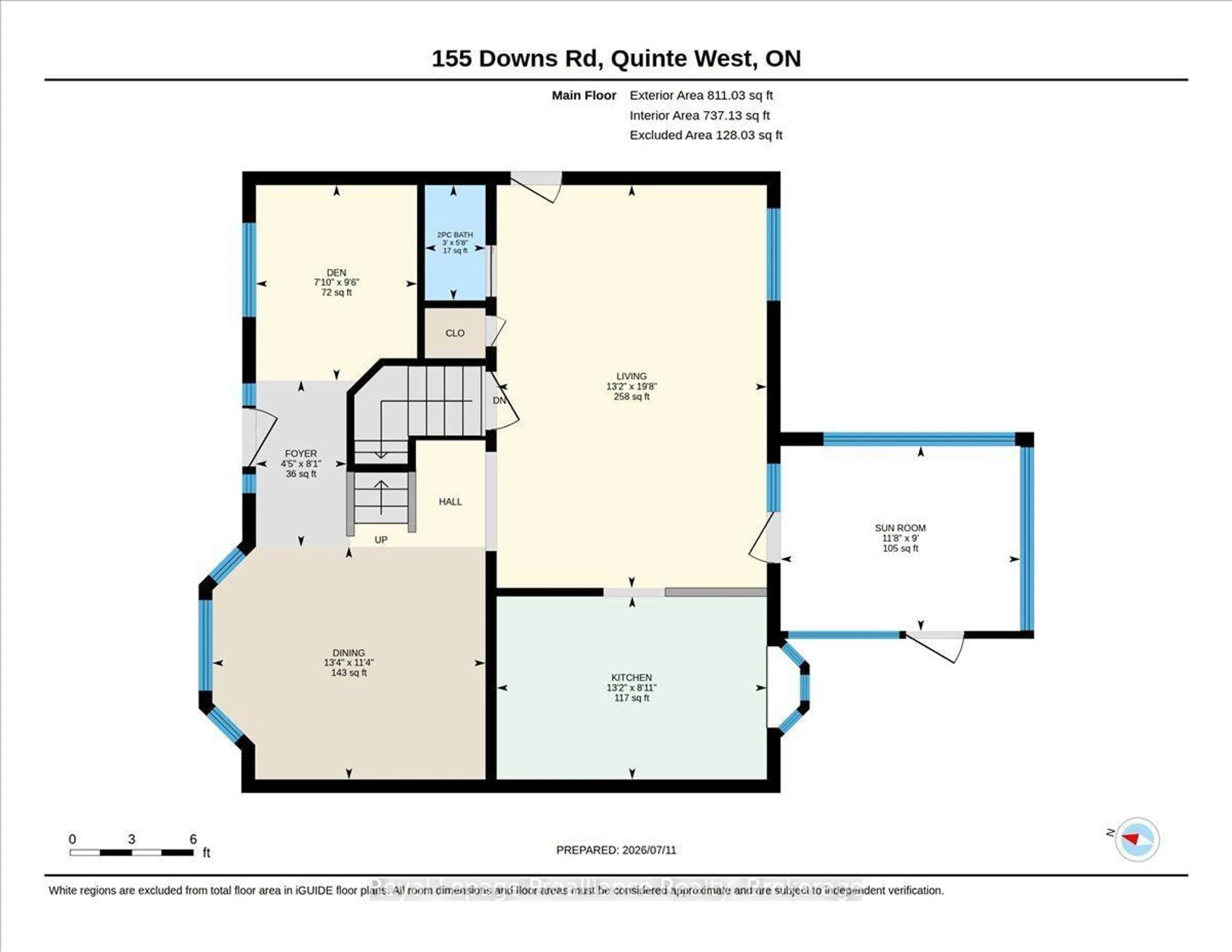 Floor plan for 155 Downs Rd, Quinte West Ontario K8V 0A9