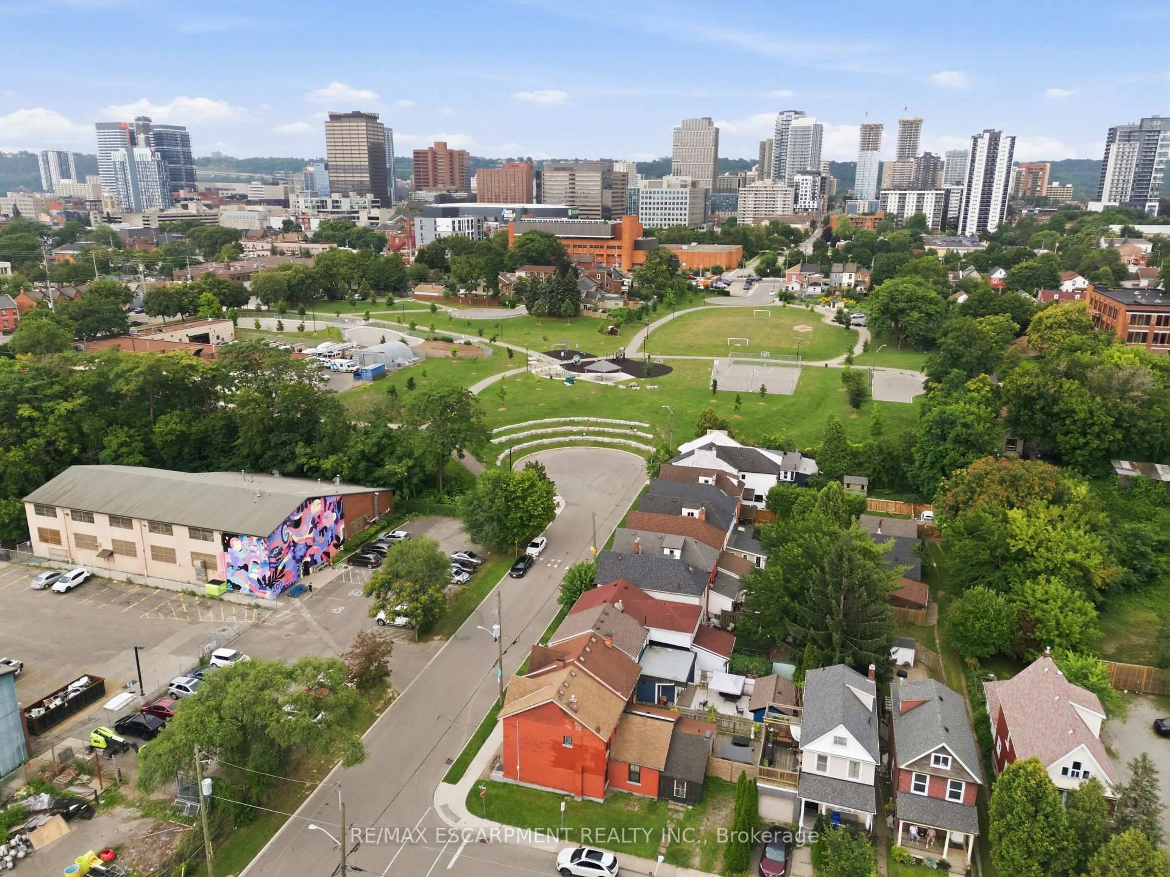 A pic from outside/outdoor area/front of a property/back of a property/a pic from drone, city buildings view from balcony for 203 Caroline St, Hamilton Ontario L8R 2S1