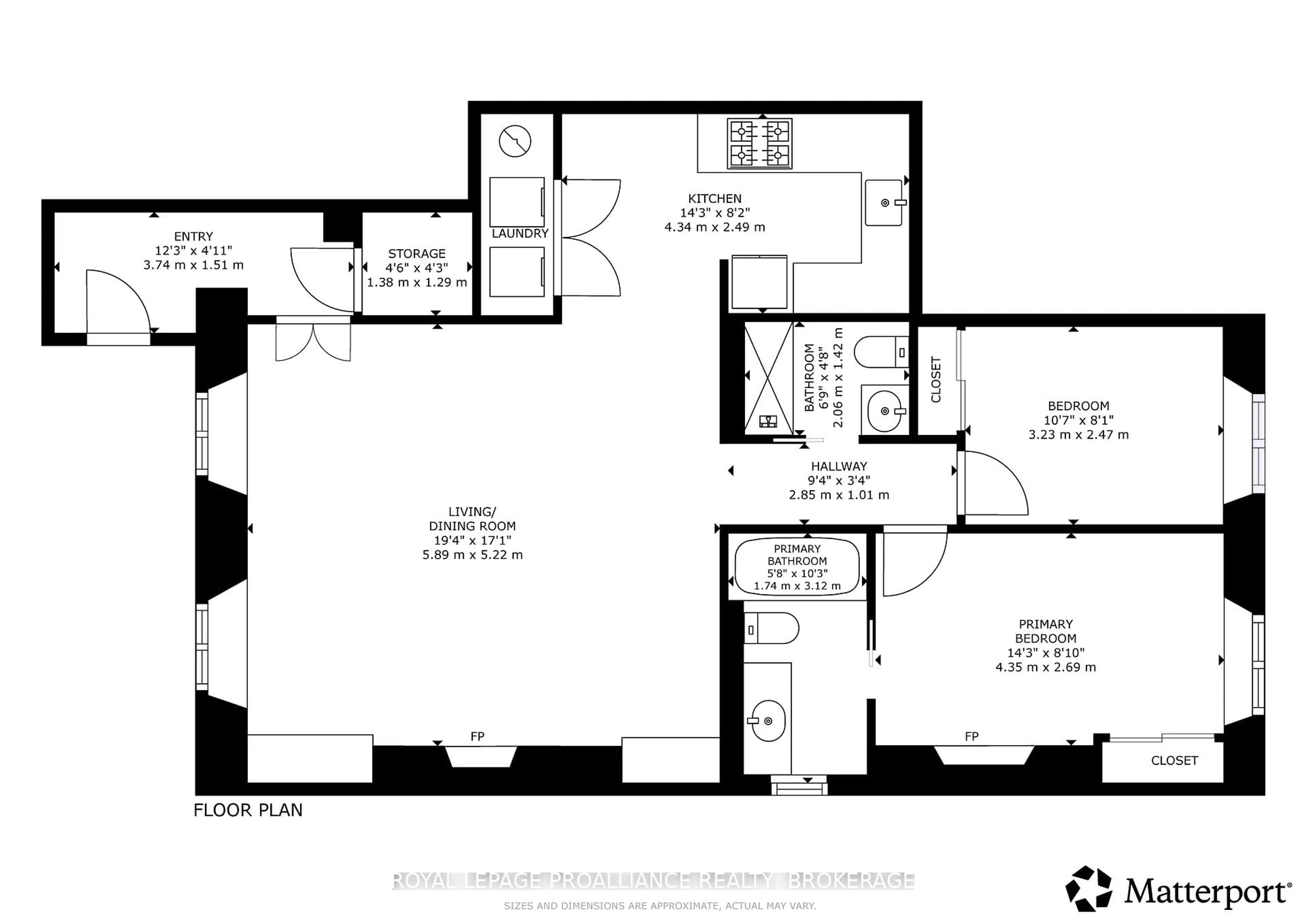 Floor plan for 133 King St #2, Kingston Ontario K7L 2Z9