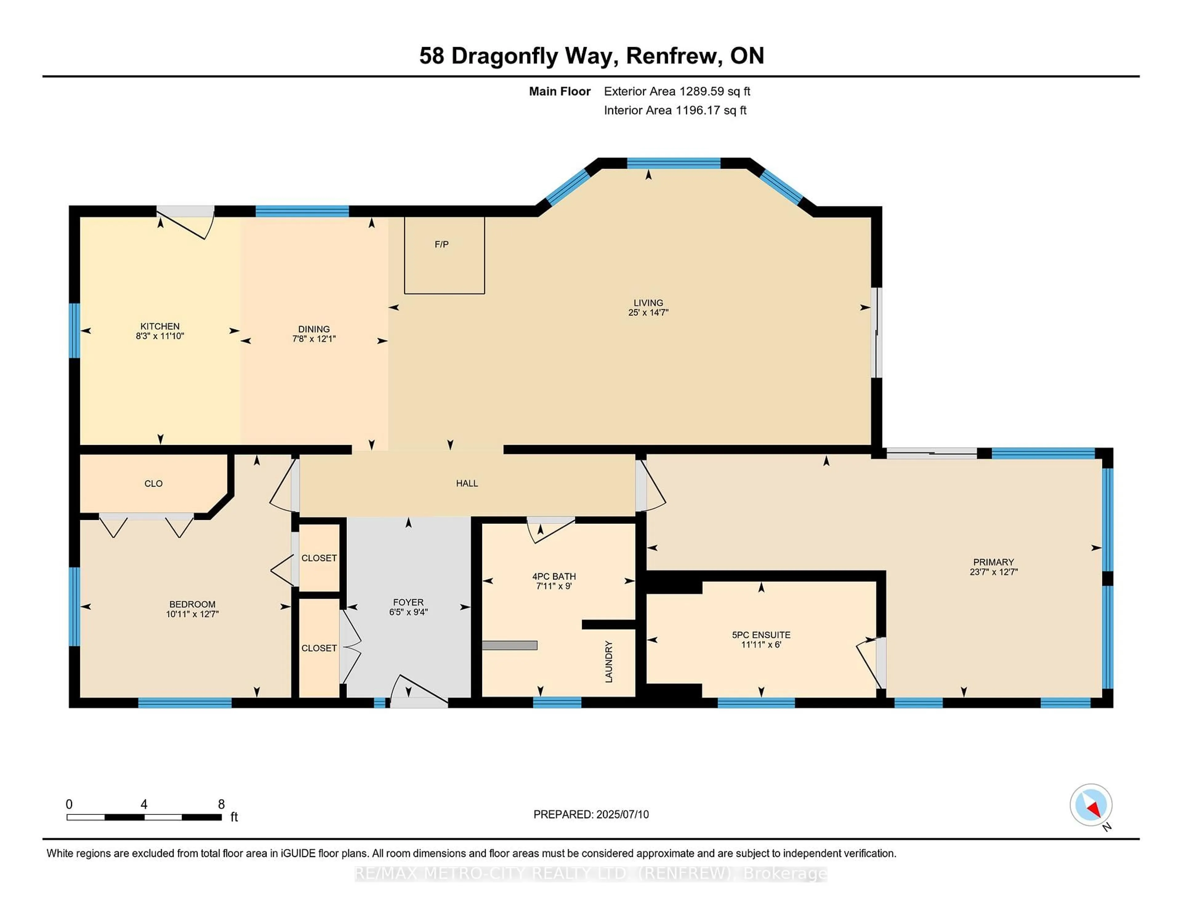 Floor plan for 58 Dragonfly Rd, Renfrew Ontario K7V 3Z5