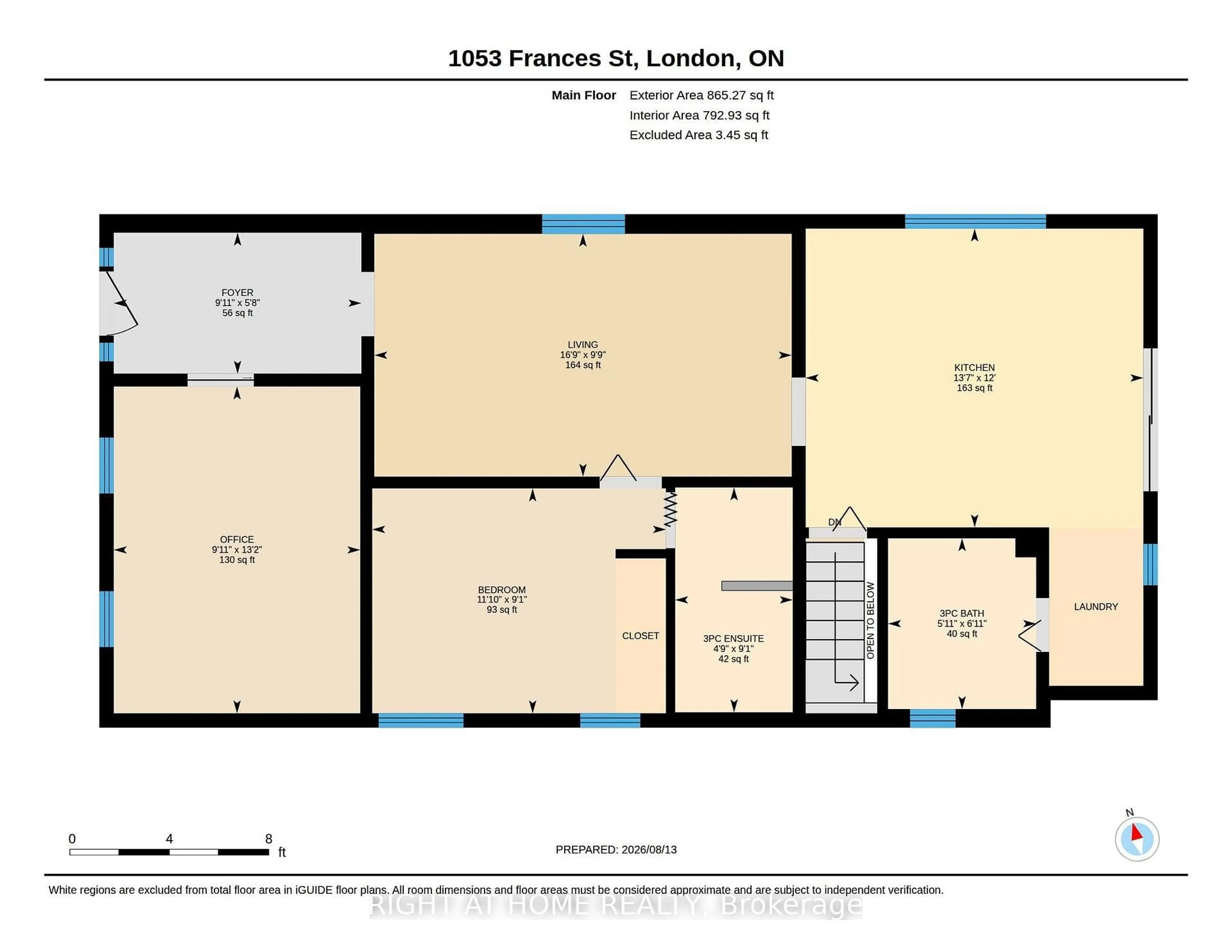 Floor plan for 1053 Frances St, London East Ontario N5W 2L8