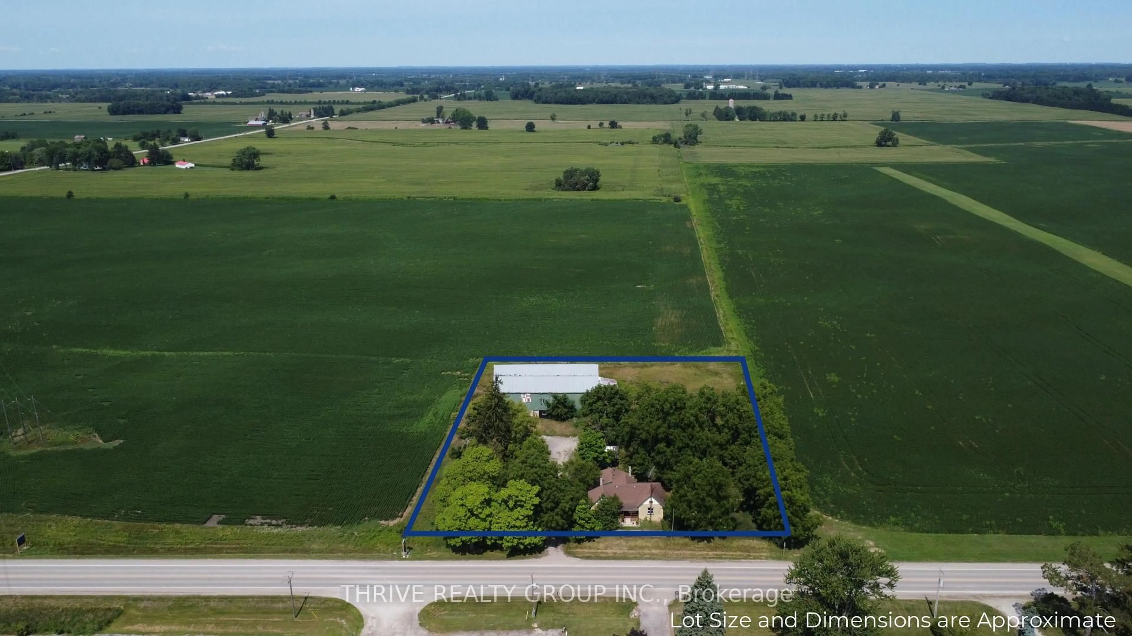 A pic from outside/outdoor area/front of a property/back of a property/a pic from drone, water/lake/river/ocean view for 6692 Longwoods Rd, Strathroy-Caradoc Ontario N0L 1T0