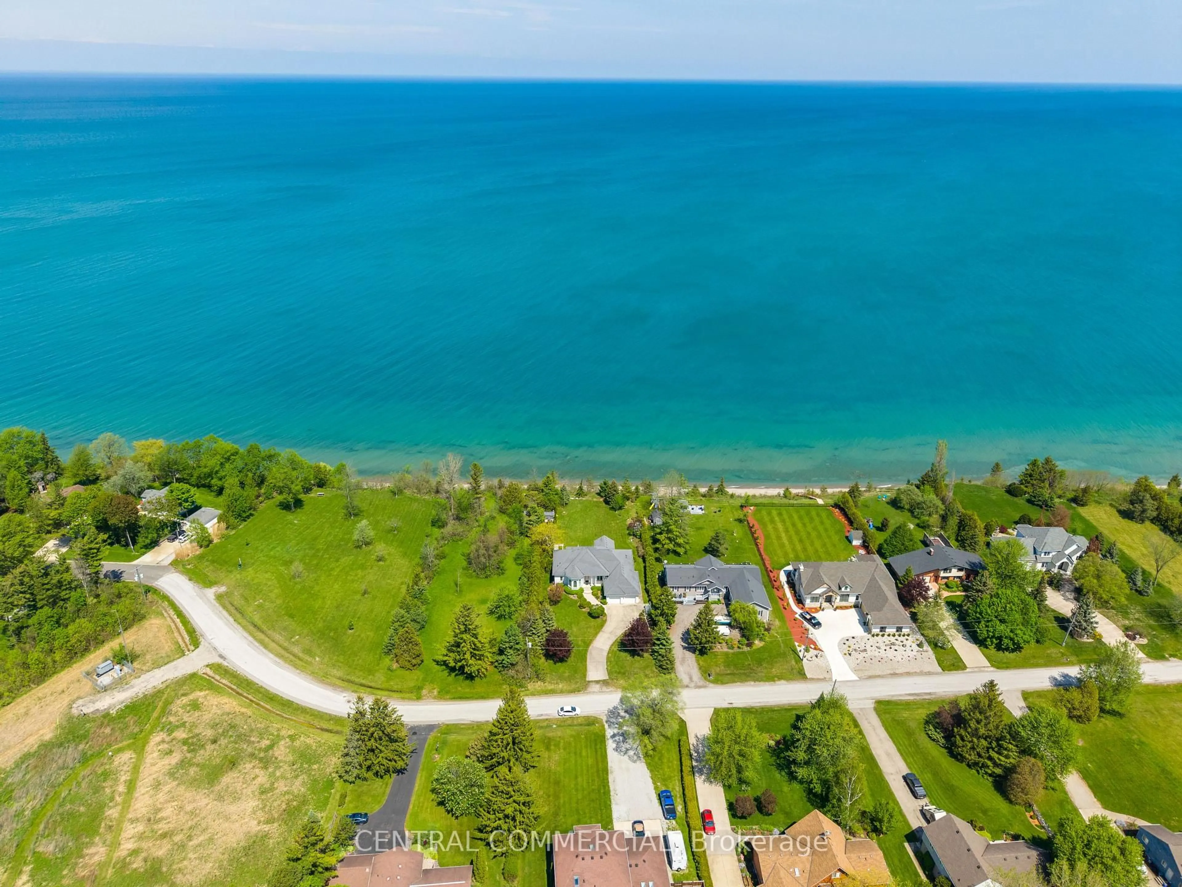 A pic from outside/outdoor area/front of a property/back of a property/a pic from drone, water/lake/river/ocean view for 4266 Bluepoint Dr, Plympton-Wyoming Ontario N0N 1J6