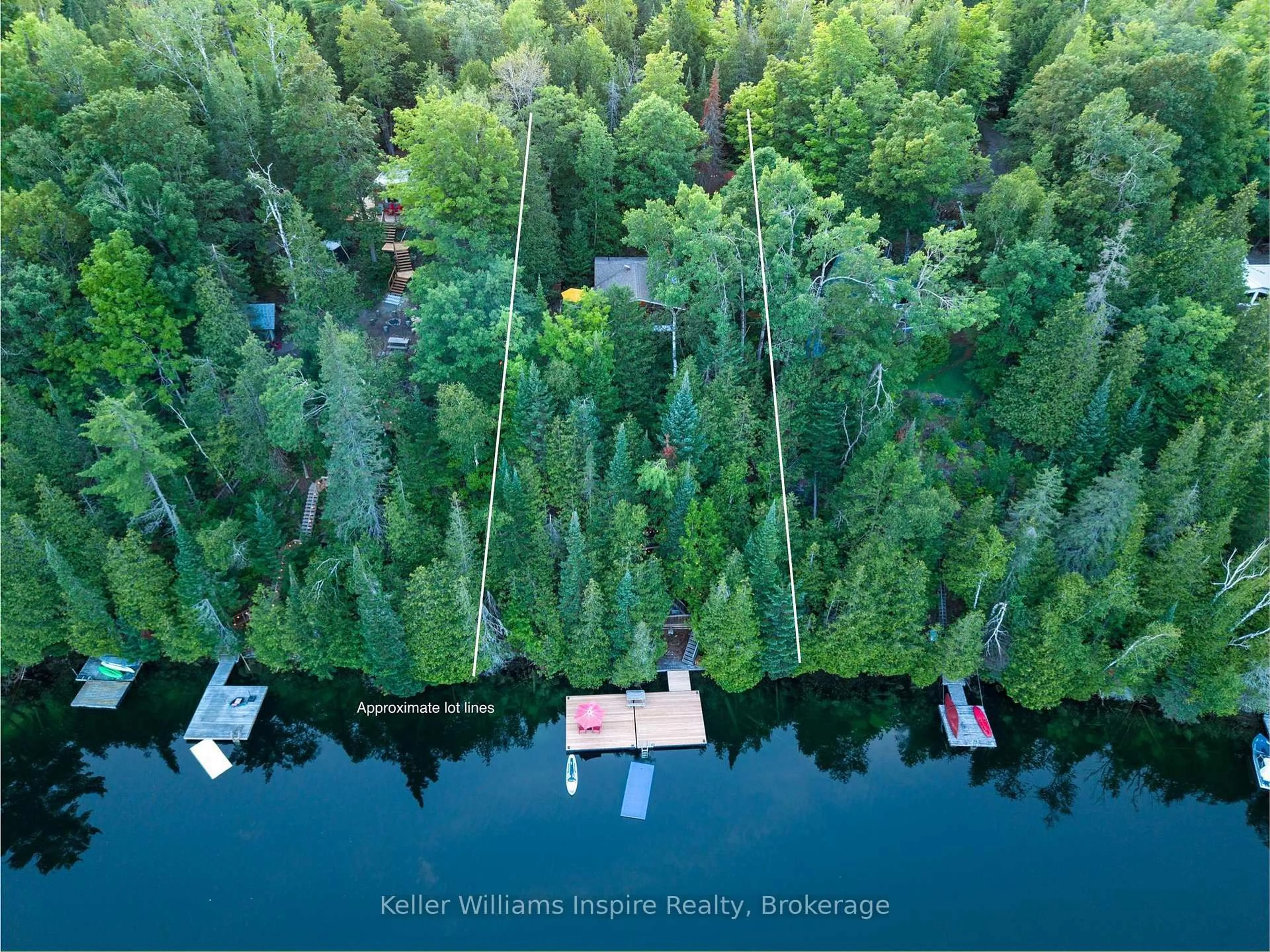 A pic from outside/outdoor area/front of a property/back of a property/a pic from drone, water/lake/river/ocean view for 77 KINGFISHER Lane, Bancroft Ontario K0L 1C0