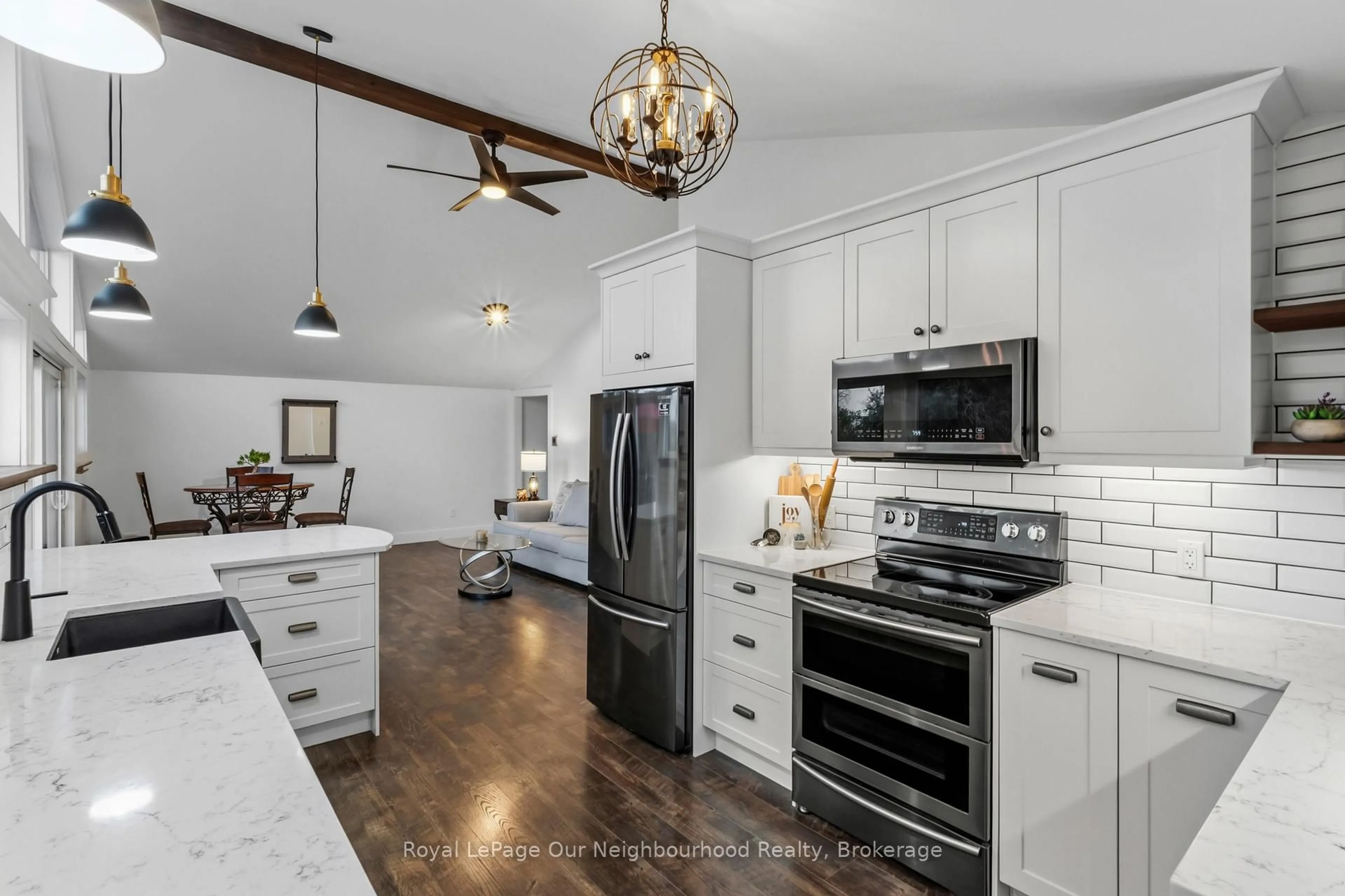 Open concept kitchen, ceramic/tile floor for 445 Pengelley Dr, Otonabee-South Monaghan Ontario K0L 1B0