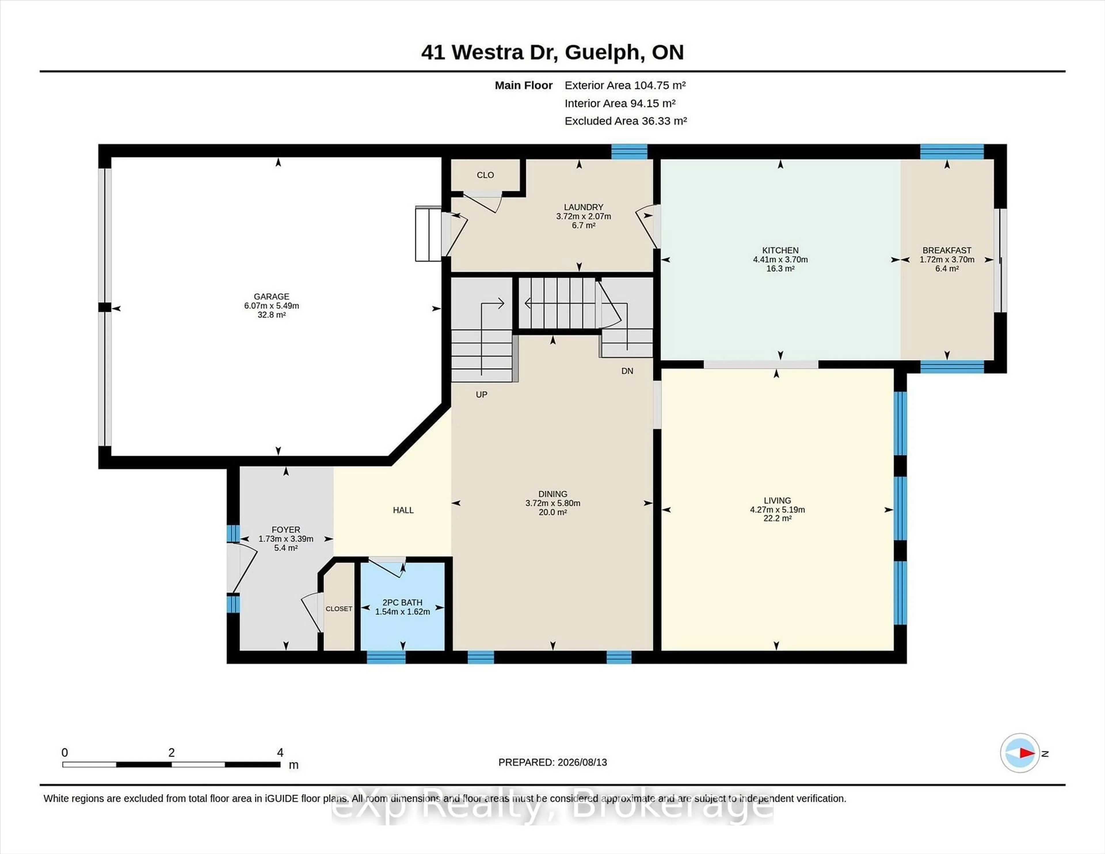 Floor plan for 41 Westra Dr, Guelph Ontario N1K 0B4