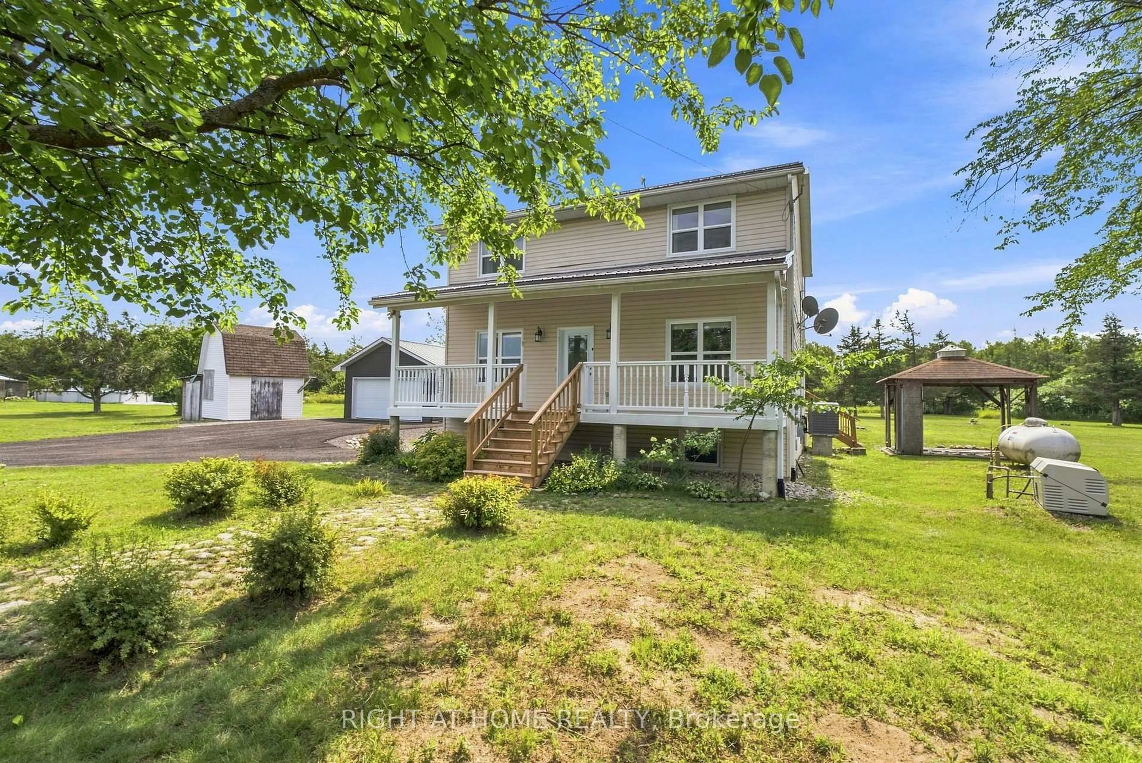 A pic from outside/outdoor area/front of a property/back of a property/a pic from drone, street for 161 Preston Hill Rd, Quinte West Ontario K0K 3M0