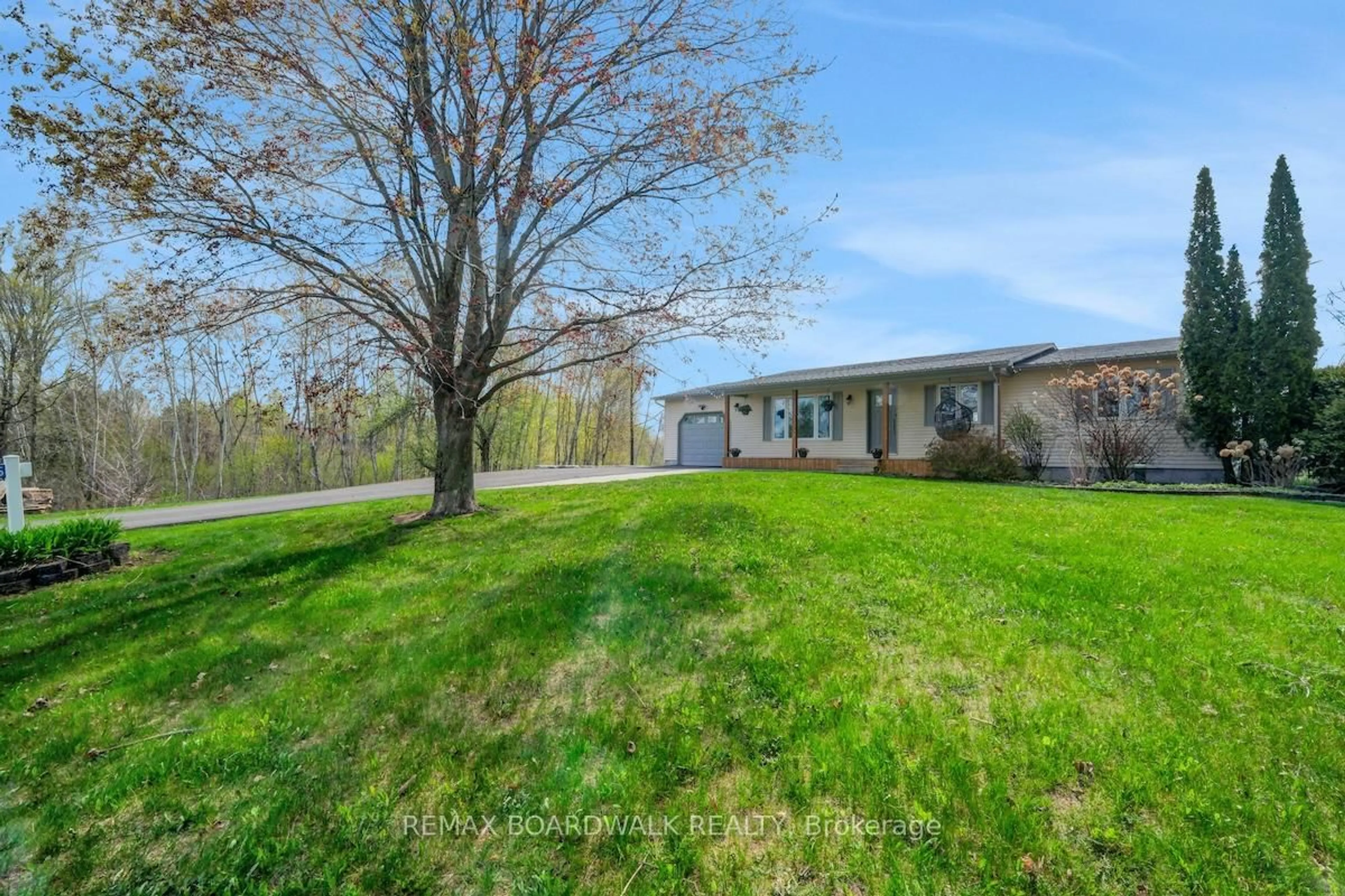 A pic from outside/outdoor area/front of a property/back of a property/a pic from drone, water/lake/river/ocean view for 1505 7th Line, Carleton Place Ontario K7C 3P2