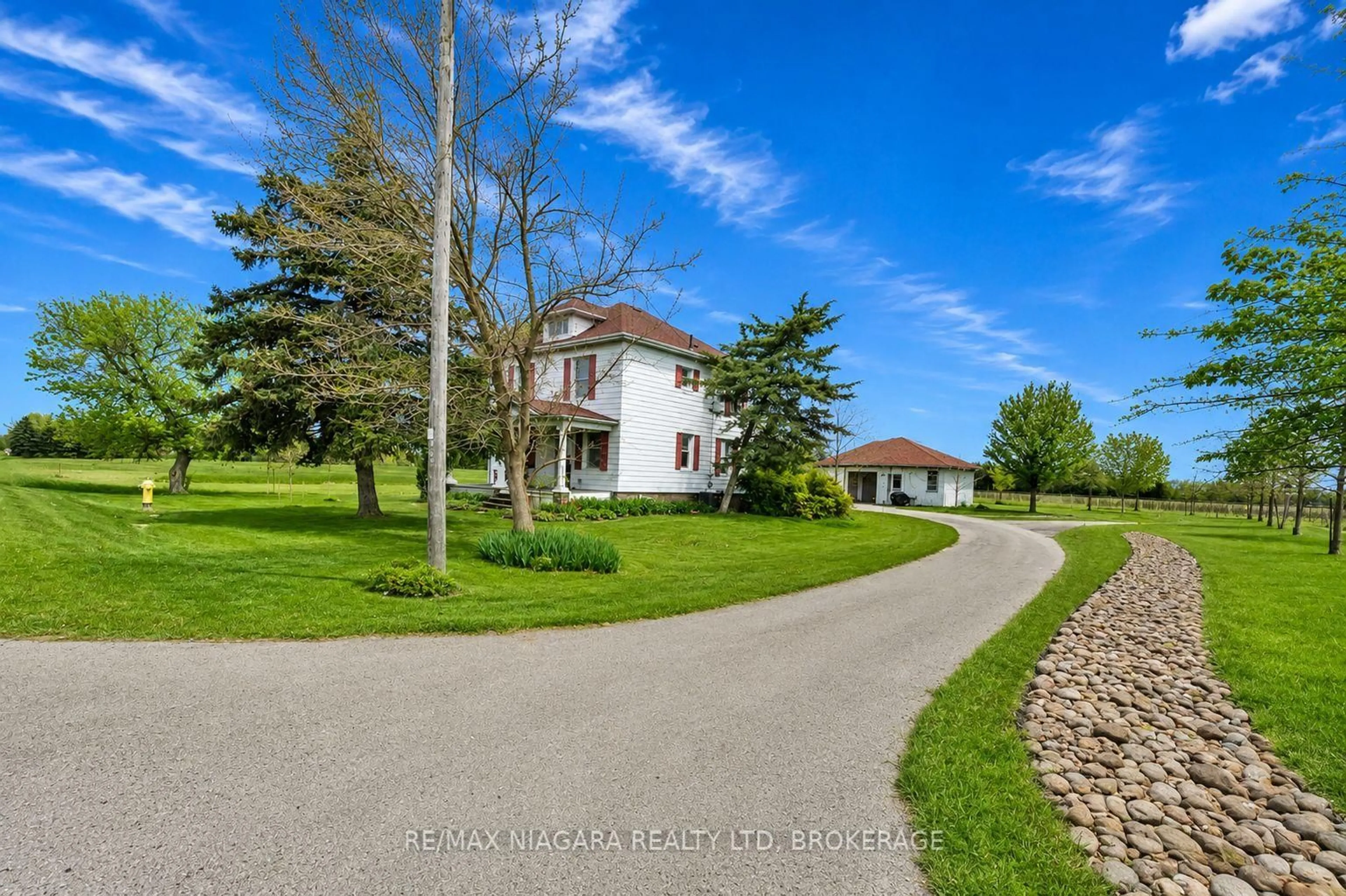 A pic from outside/outdoor area/front of a property/back of a property/a pic from drone, street for 1068 Niagara Stone Rd, Niagara-on-the-Lake Ontario L0S 1J0