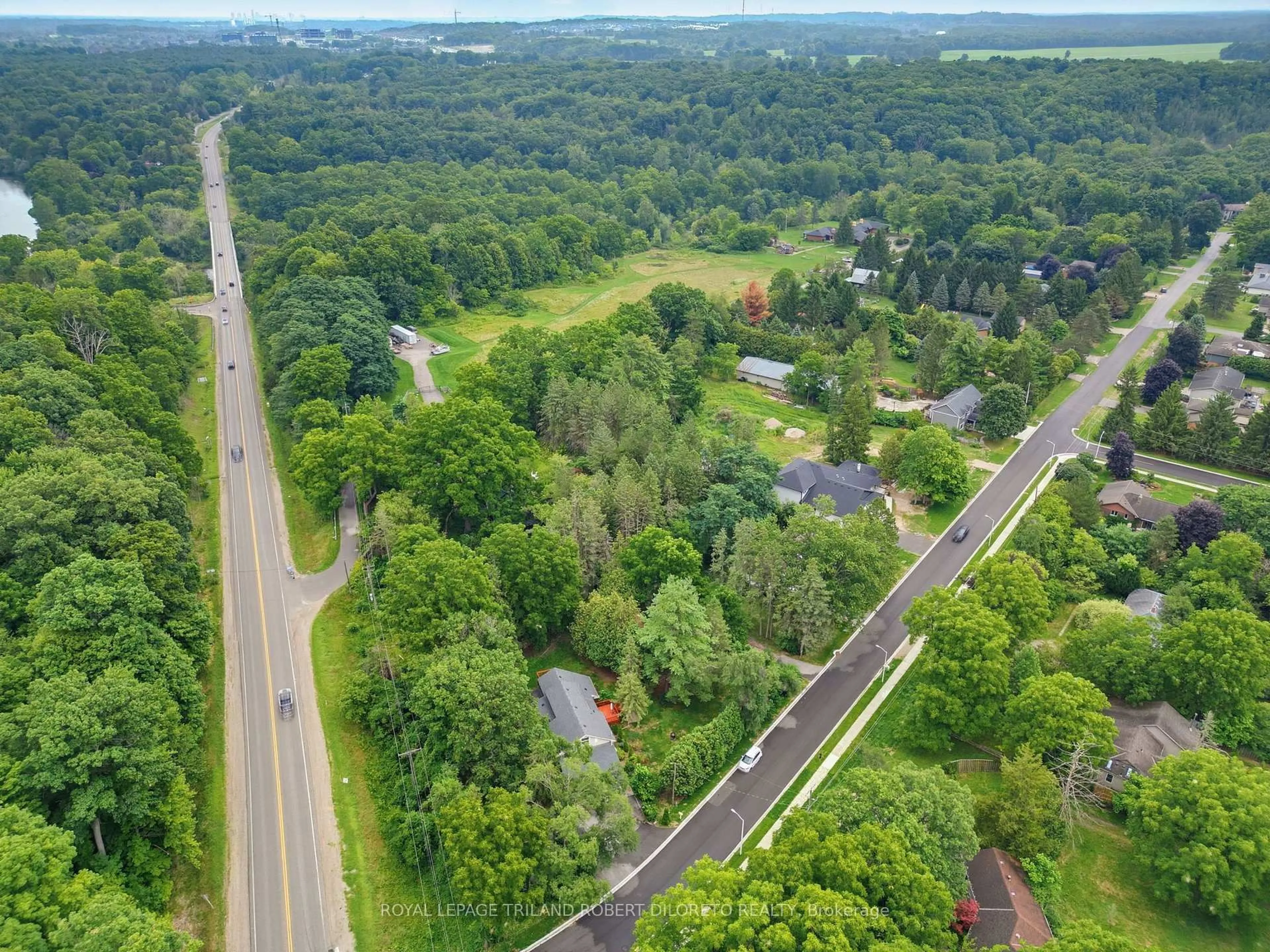 A pic from outside/outdoor area/front of a property/back of a property/a pic from drone, forest/trees view for 7 Elmhurst St, Middlesex Centre Ontario N0L 1R0