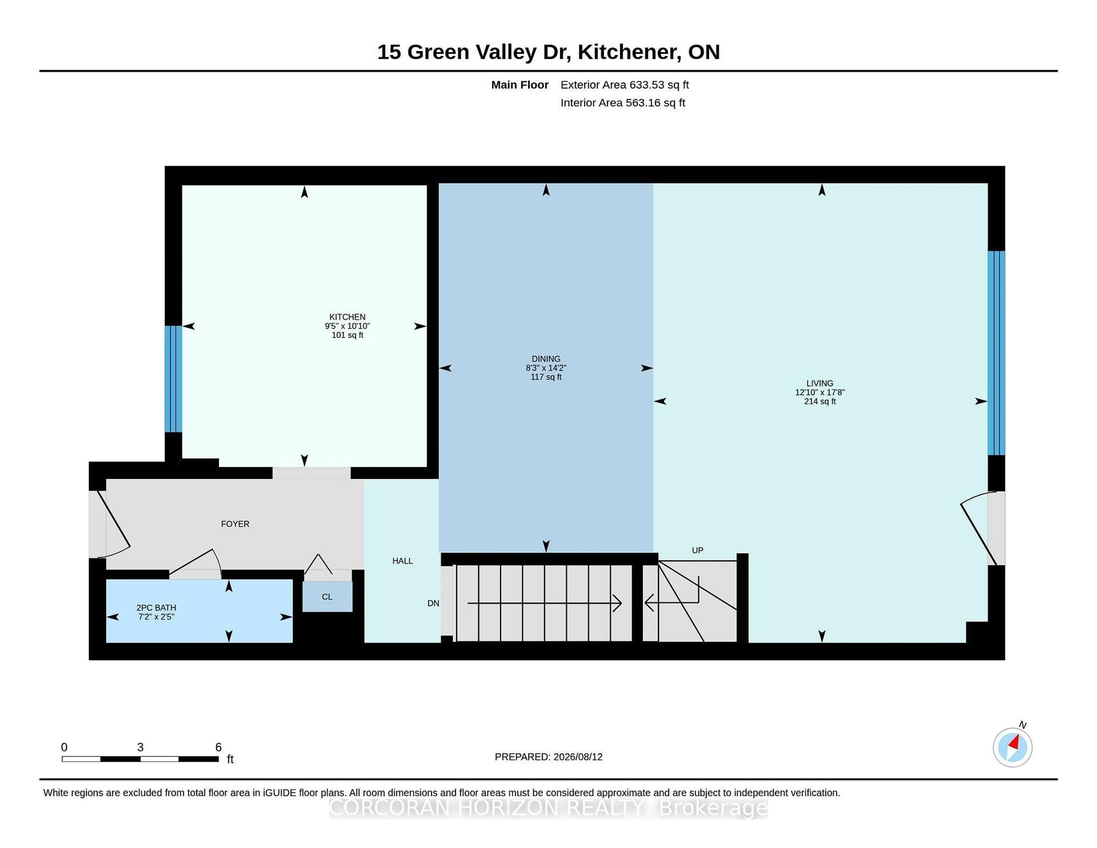 Floor plan for 15 Green Valley Dr #1, Kitchener Ontario N2P 1K7