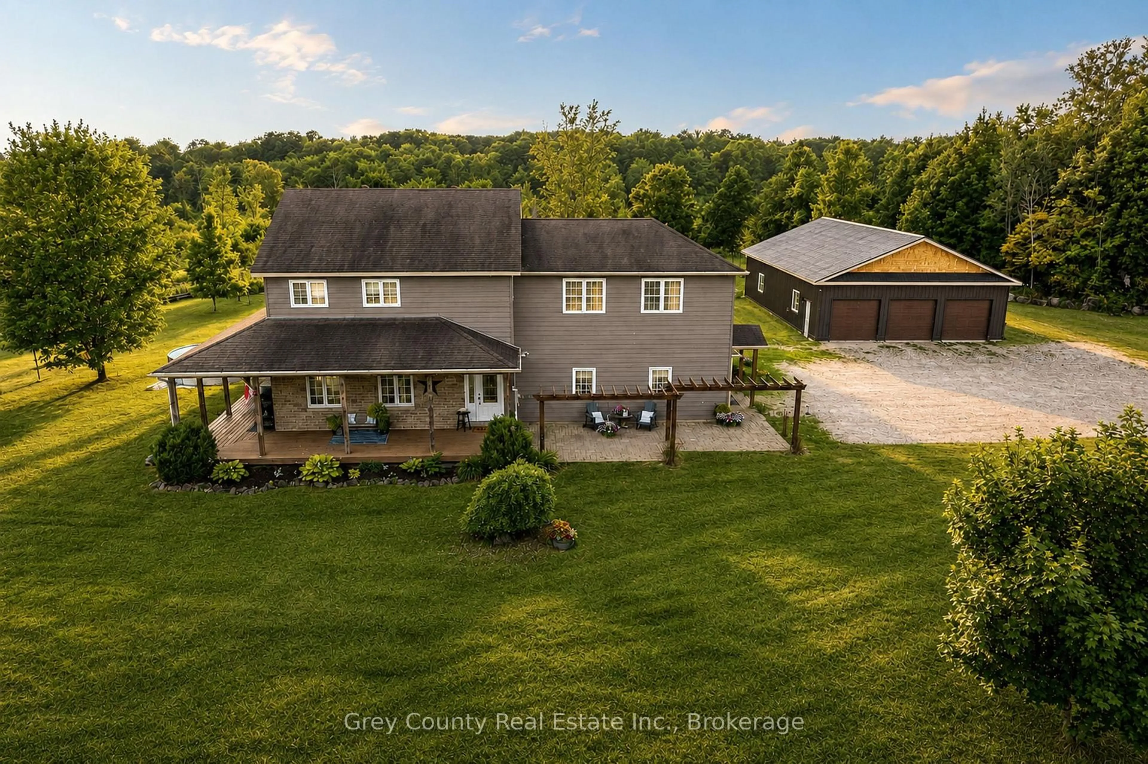A pic from outside/outdoor area/front of a property/back of a property/a pic from drone, unknown for 135260 9th Line, Grey Highlands Ontario N0C 1H0