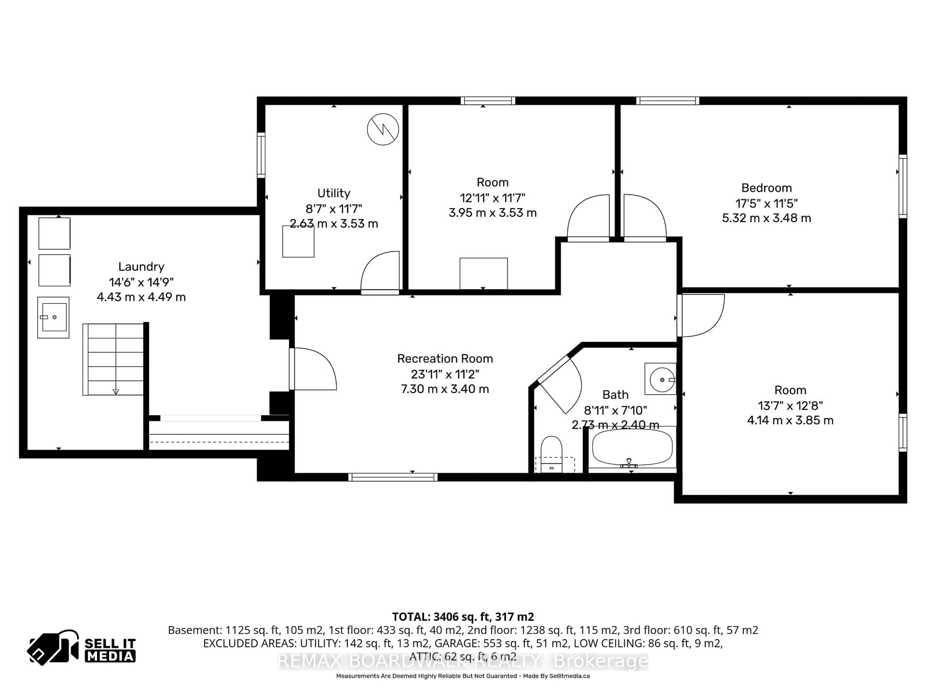 Floor plan for 1110 Dunning Rd, Orleans Ontario K4C 1P5