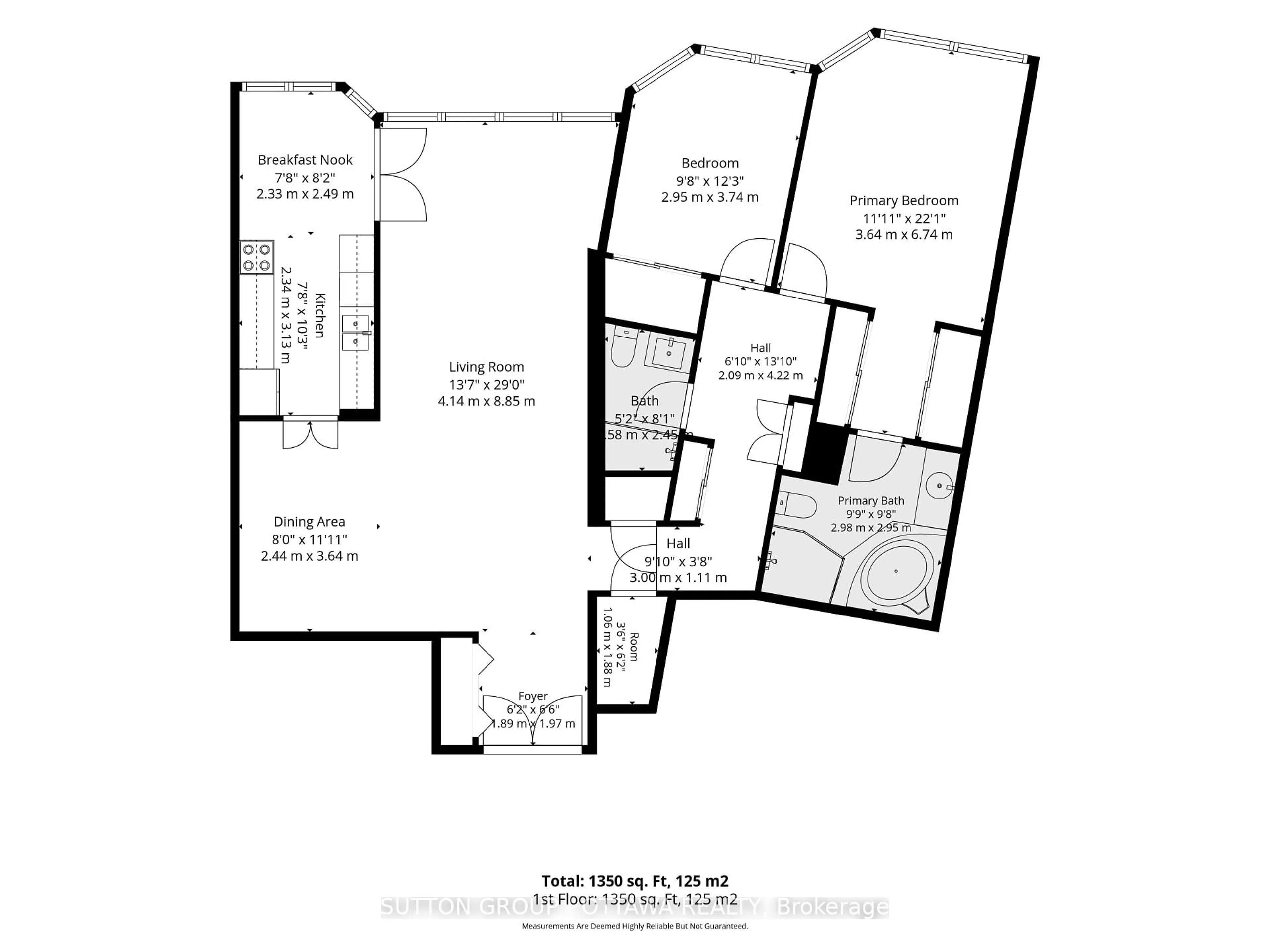 Floor plan for 1480 RIVERSIDE Dr #803, Ottawa Ontario K1G 5H2