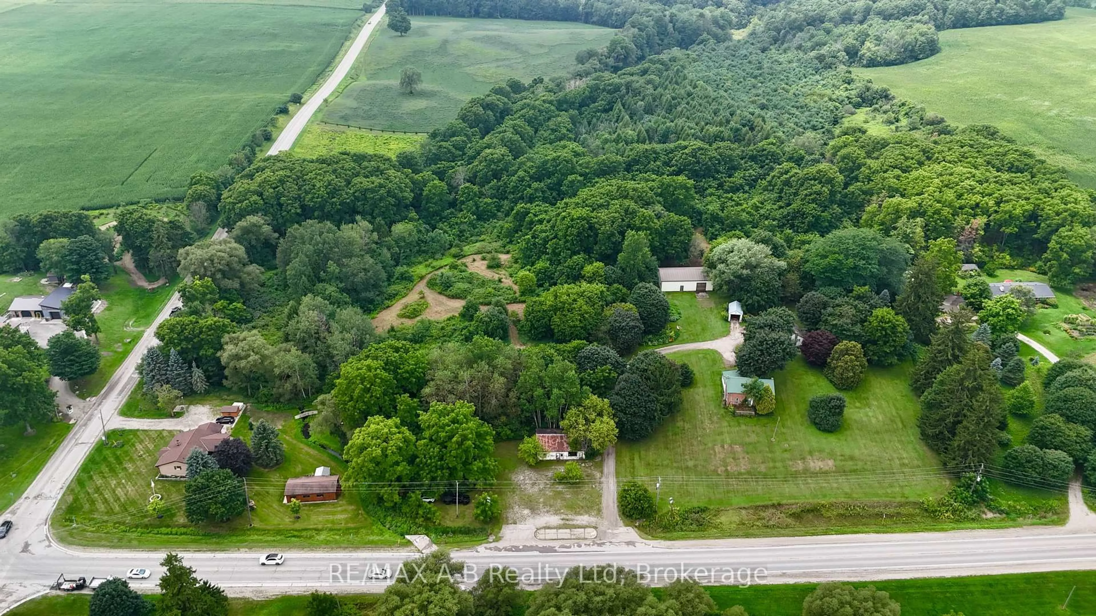 A pic from outside/outdoor area/front of a property/back of a property/a pic from drone, forest/trees view for 376553 Line 37, Zorra Ontario N0J 1J0